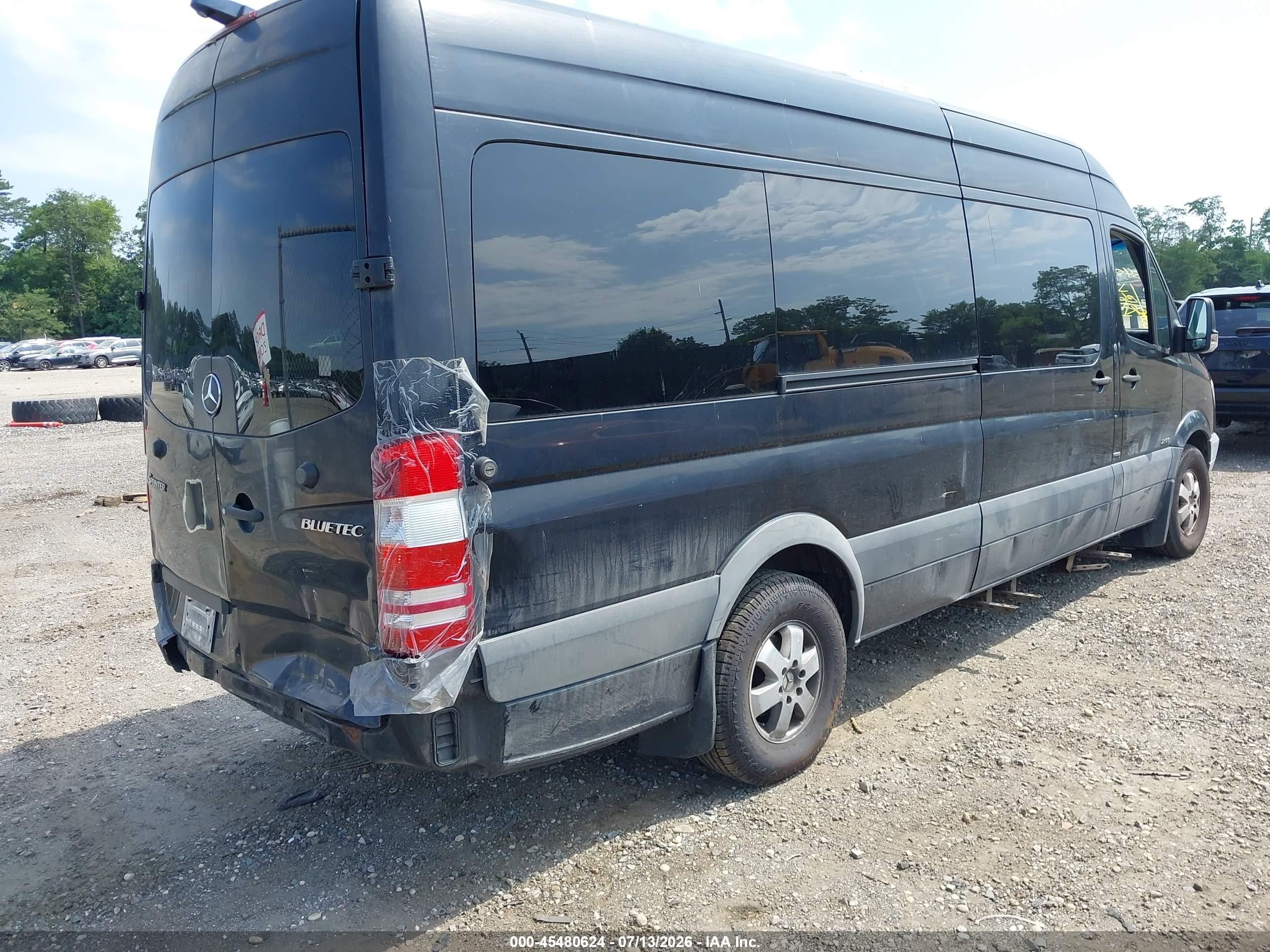 2011 Mercedes-benz Sprinter 2500 High  Roof Black vin: WDZPE8CC1B5579882
