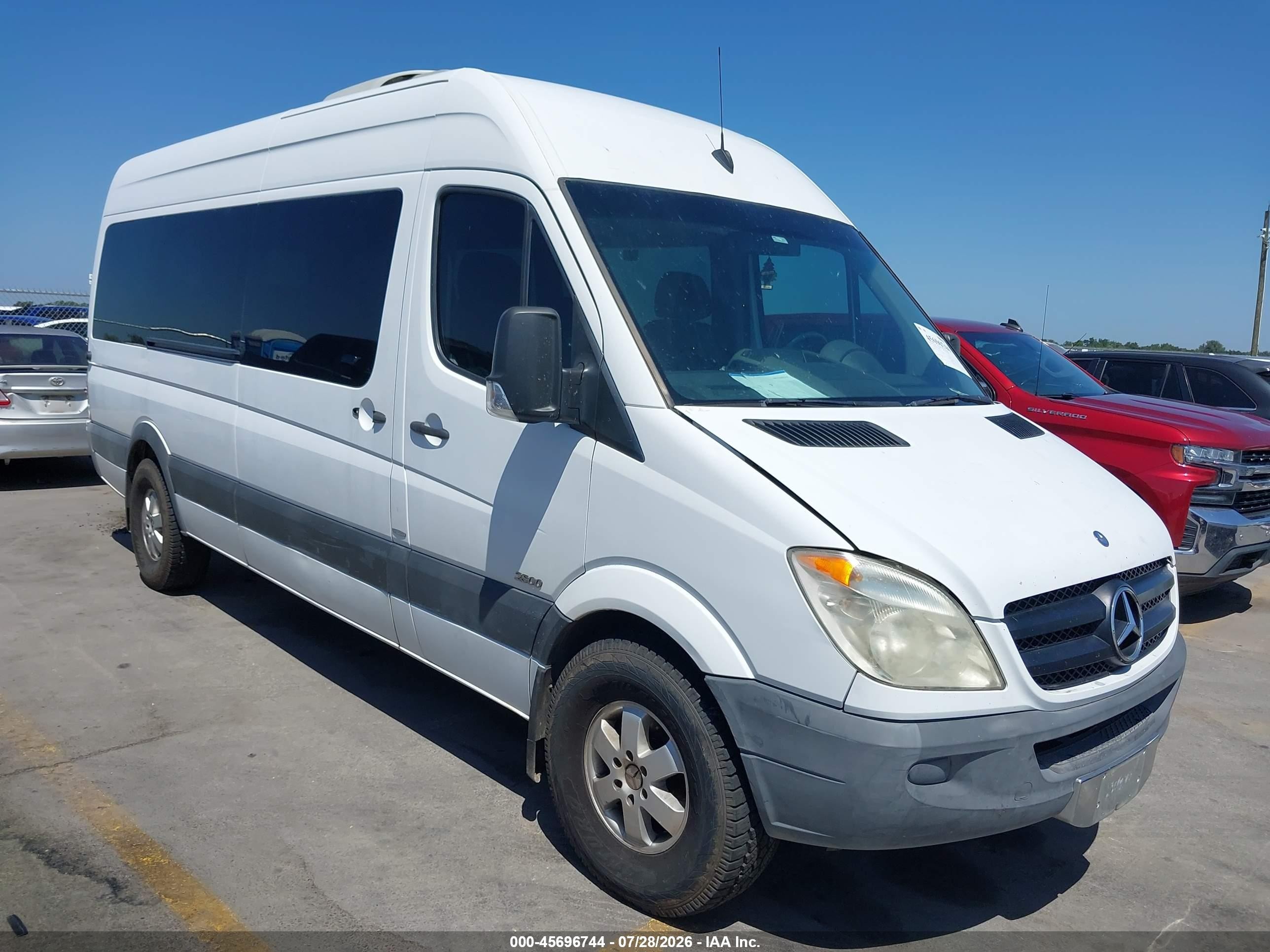 2012 Mercedes-benz Sprinter 2500 High  Roof White vin: WDZPE8CC3C5637797