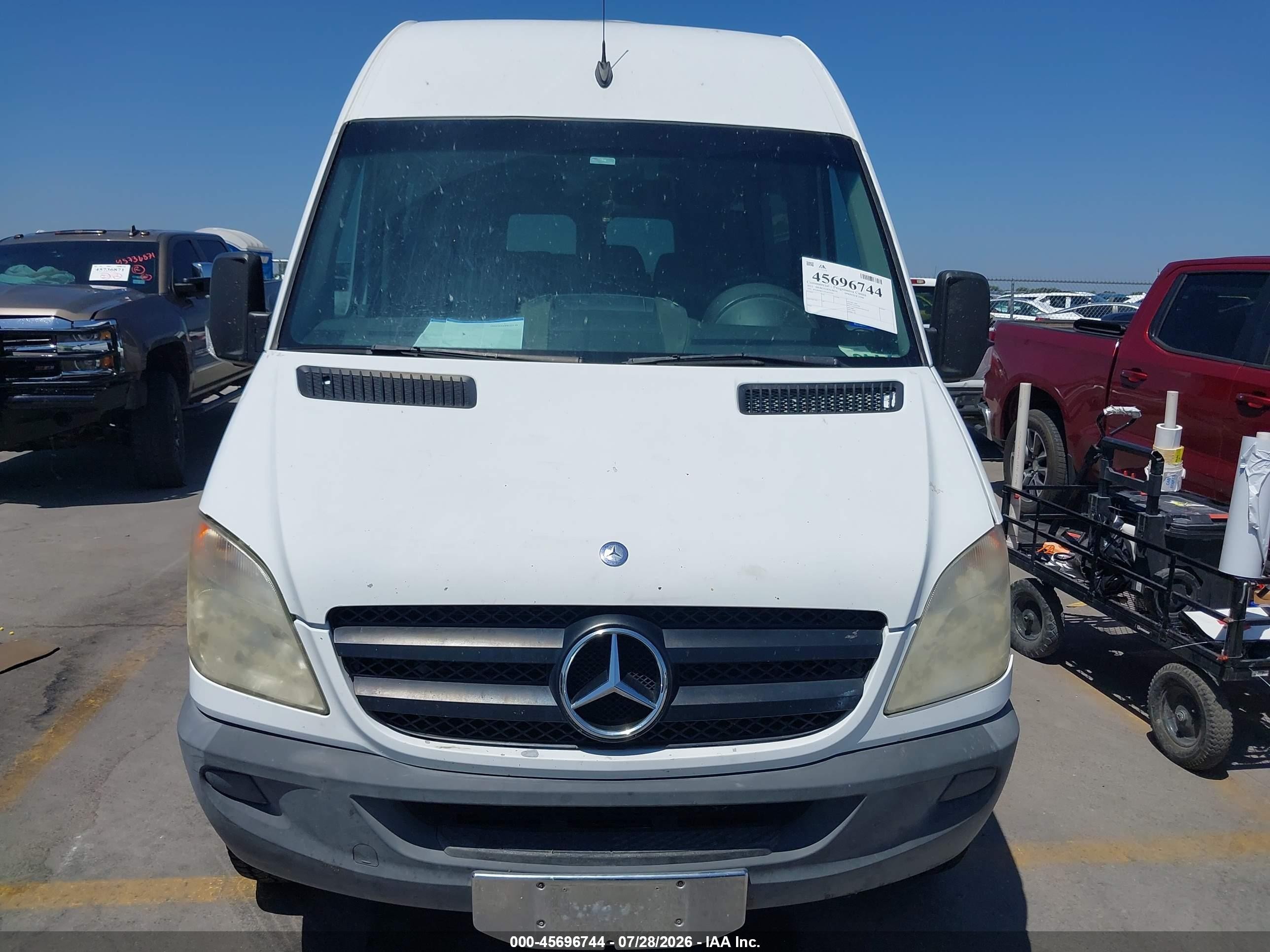2012 Mercedes-benz Sprinter 2500 High  Roof White vin: WDZPE8CC3C5637797