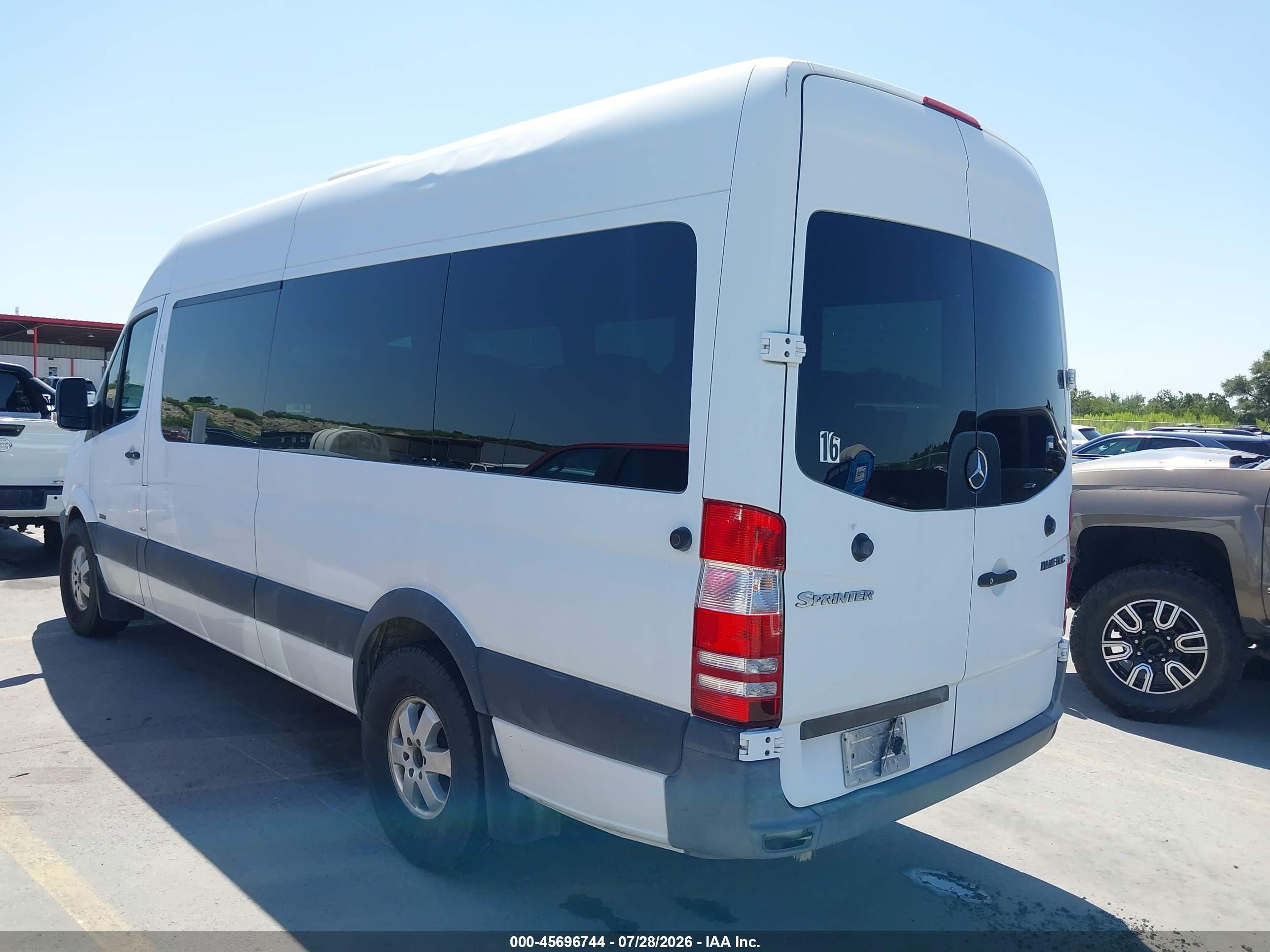 2012 Mercedes-benz Sprinter 2500 High  Roof White vin: WDZPE8CC3C5637797