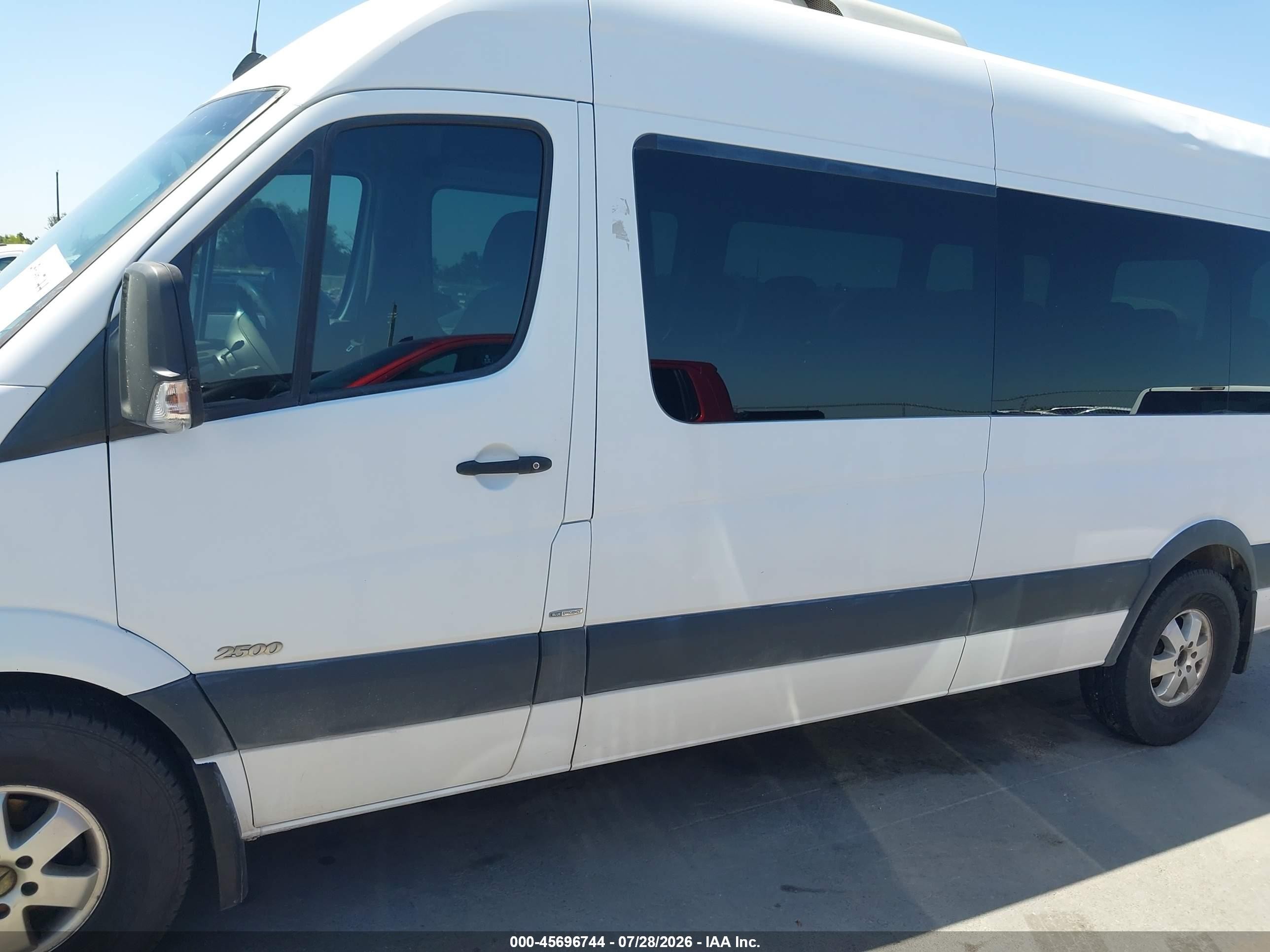 2012 Mercedes-benz Sprinter 2500 High  Roof White vin: WDZPE8CC3C5637797