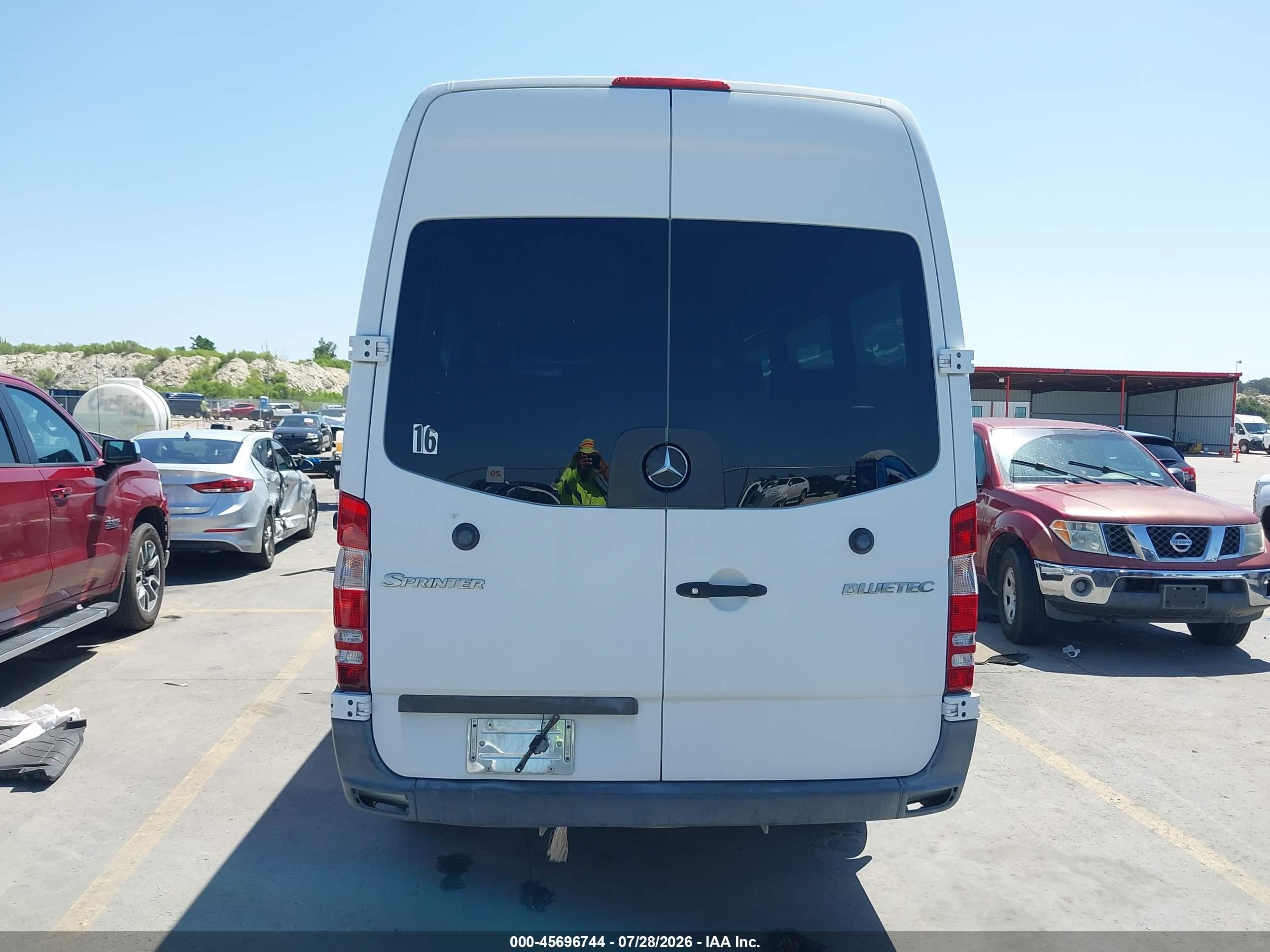 2012 Mercedes-benz Sprinter 2500 High  Roof White vin: WDZPE8CC3C5637797