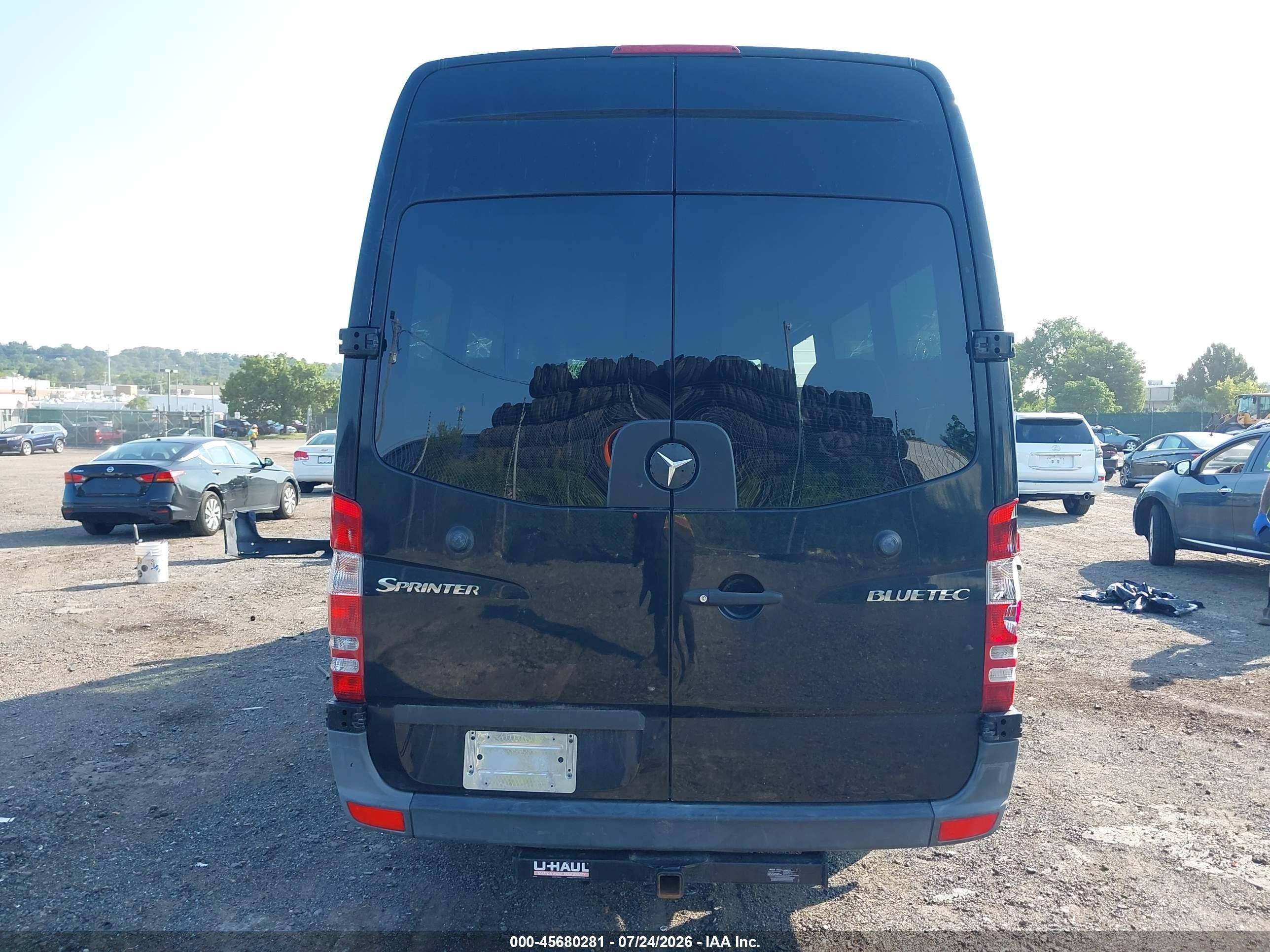 2013 Mercedes-benz Sprinter 2500 High  Roof Black vin: WDZPE8CC6D5743050