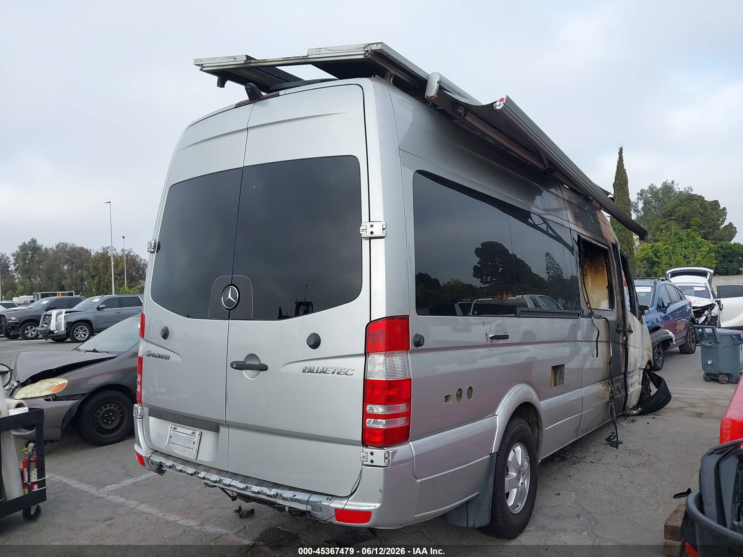 2011 Mercedes-benz Sprinter 2500 High  Roof Silver vin: WDZPE8CC8B5545048