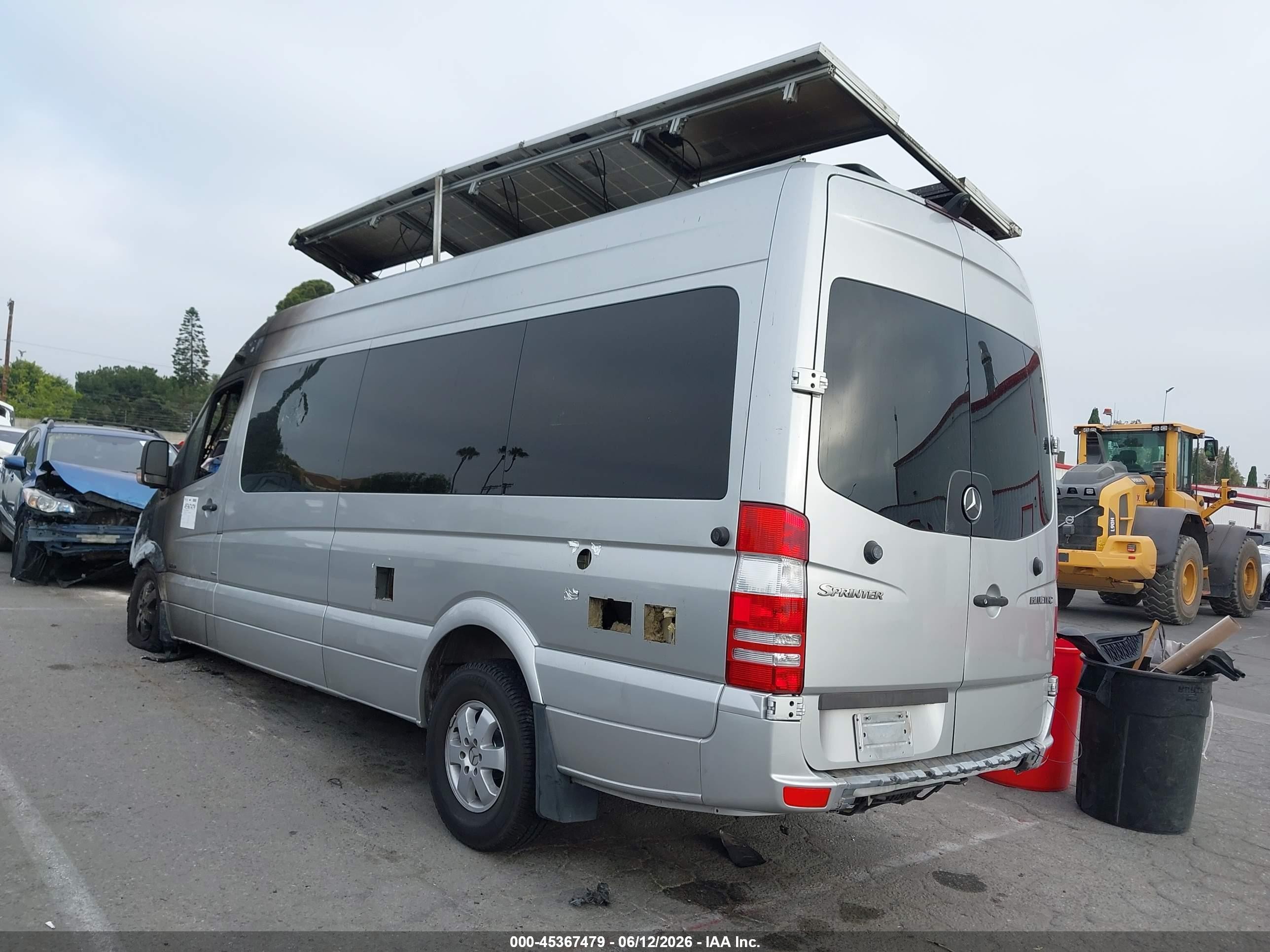 2011 Mercedes-benz Sprinter 2500 High  Roof Silver vin: WDZPE8CC8B5545048