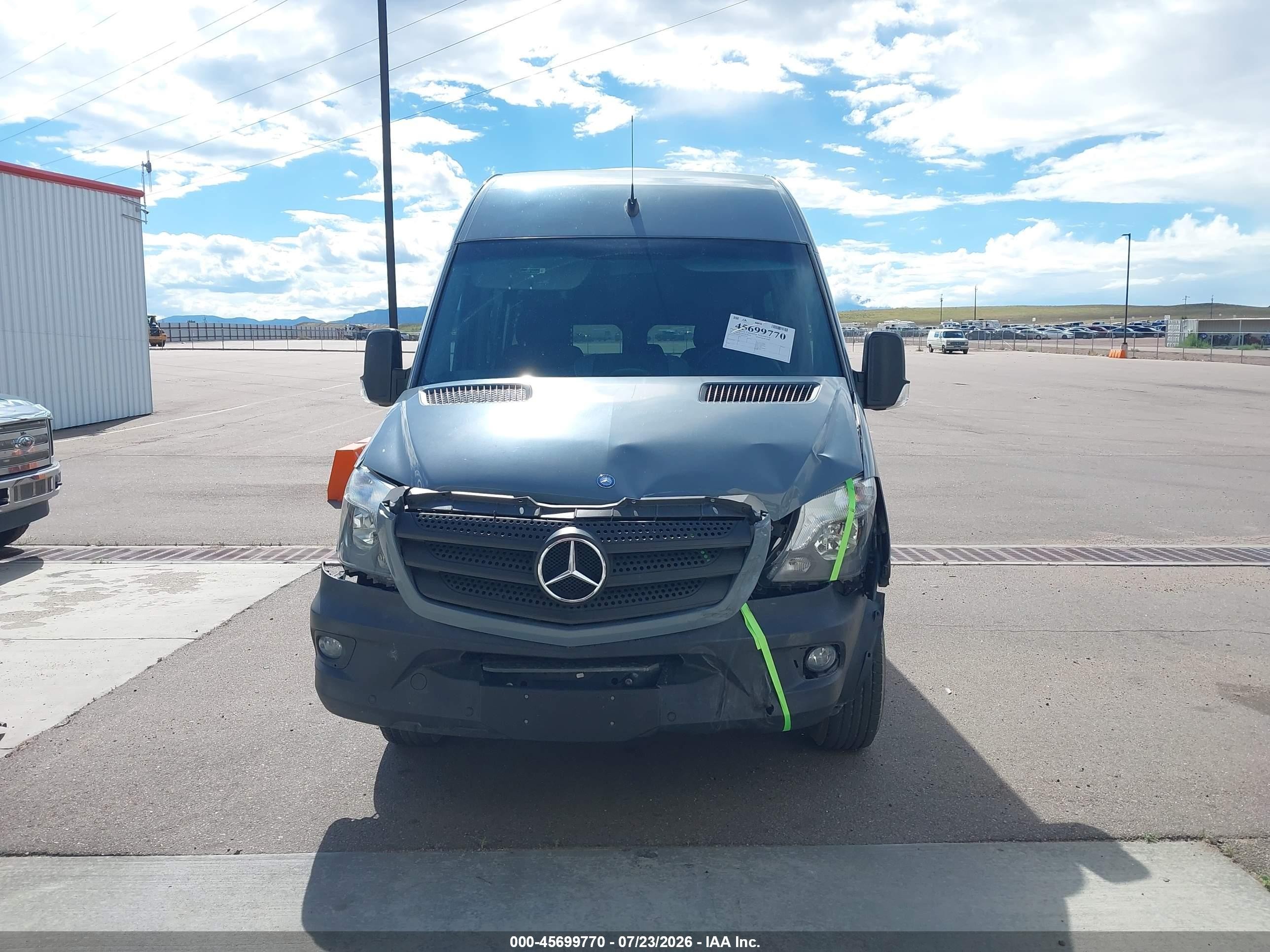 2015 Mercedes-benz Sprinter 2500 High  Roof Gray vin: WDZPE8DC0FP155943