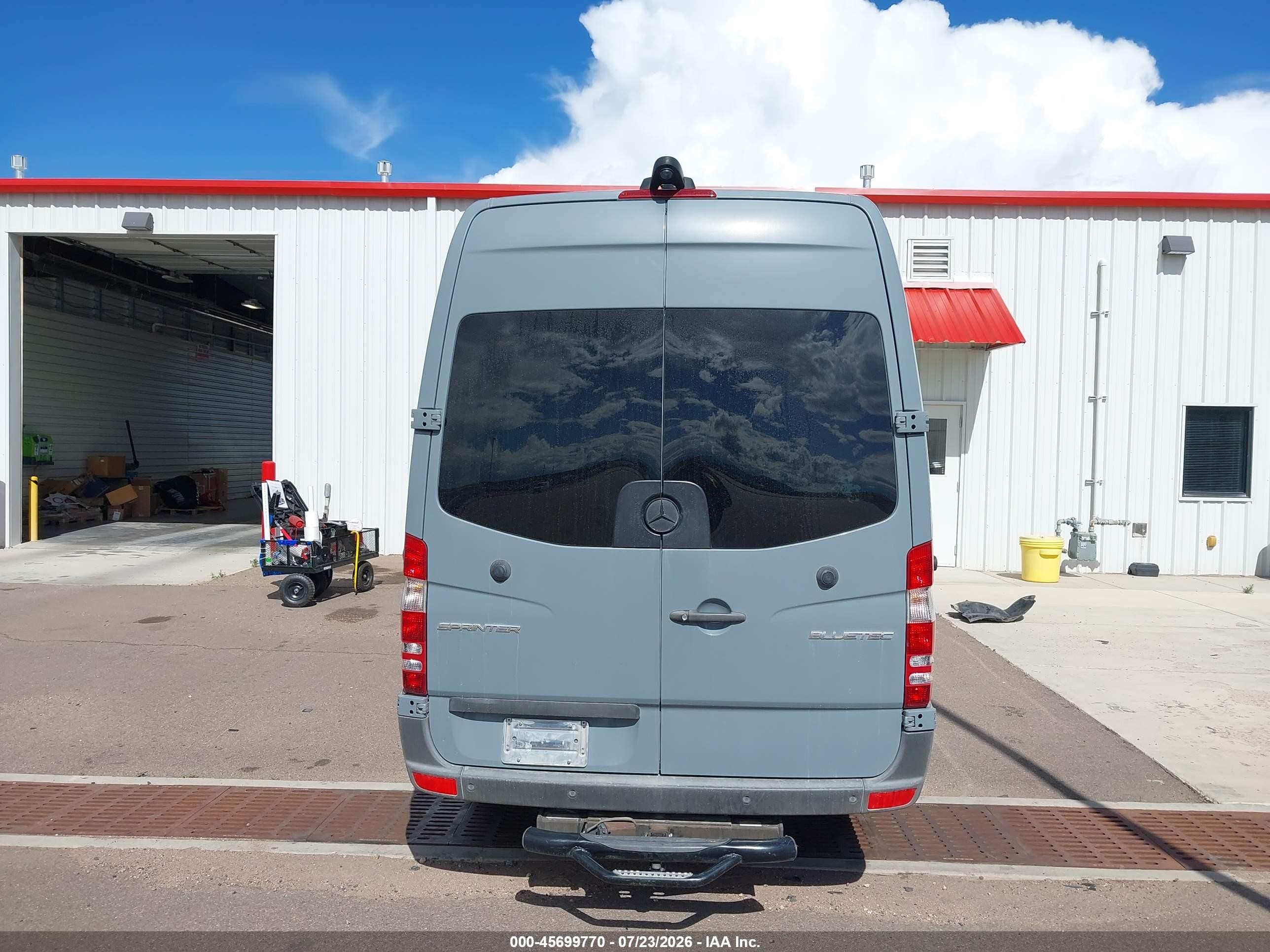 2015 Mercedes-benz Sprinter 2500 High  Roof Gray vin: WDZPE8DC0FP155943