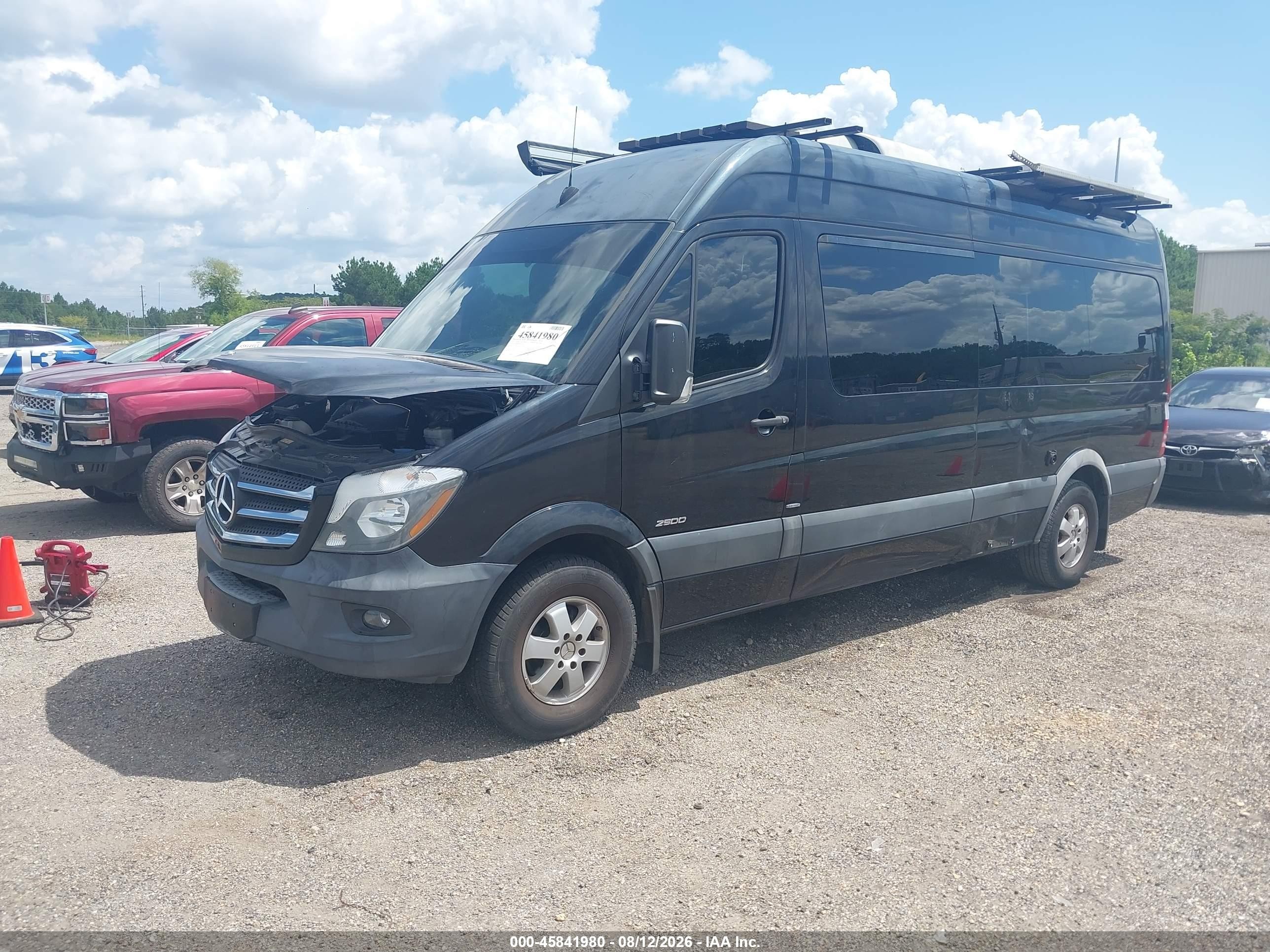 2015 Mercedes-benz Sprinter 2500 High  Roof Black vin: WDZPE8DC9FP140695