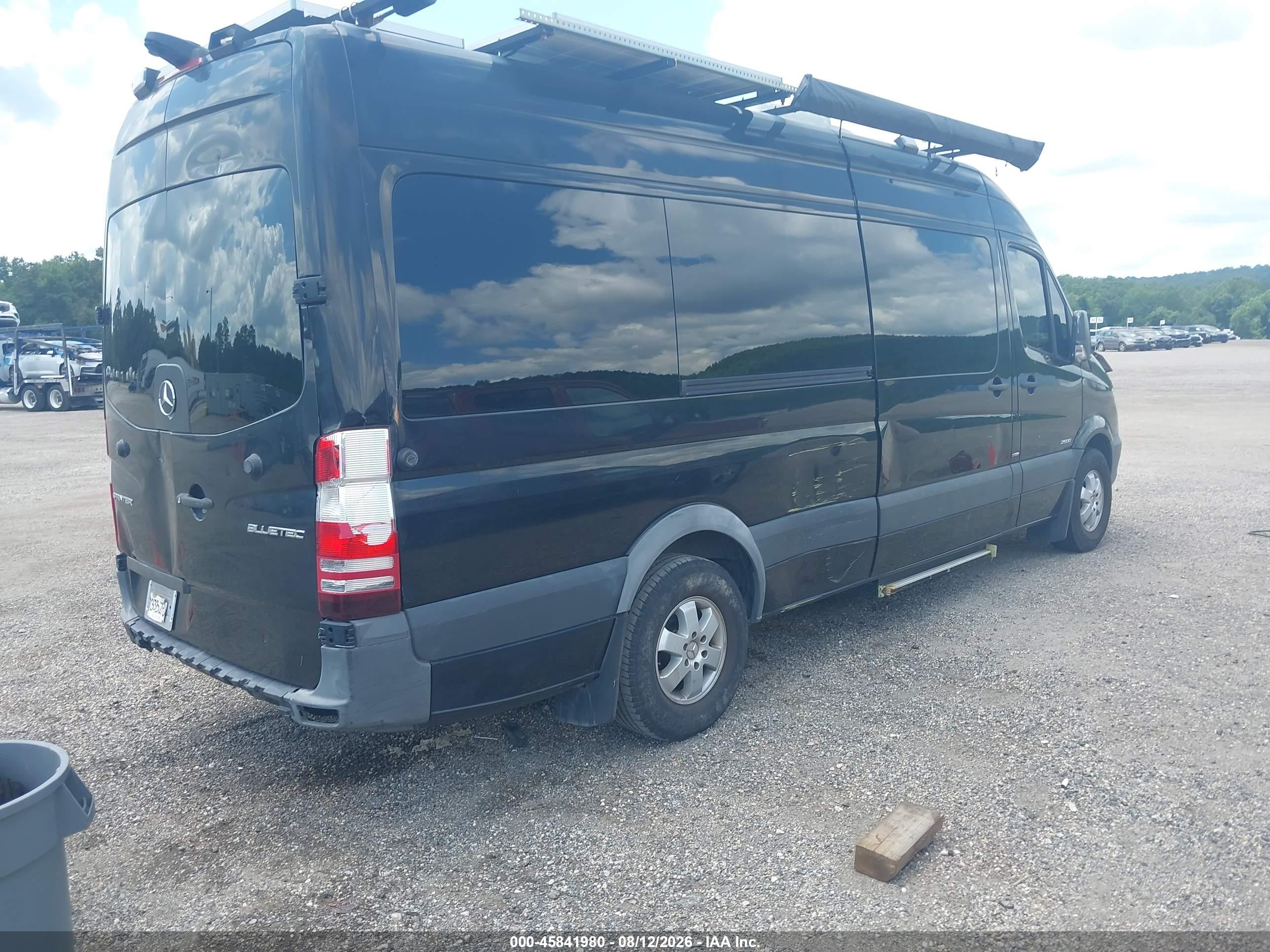 2015 Mercedes-benz Sprinter 2500 High  Roof Black vin: WDZPE8DC9FP140695
