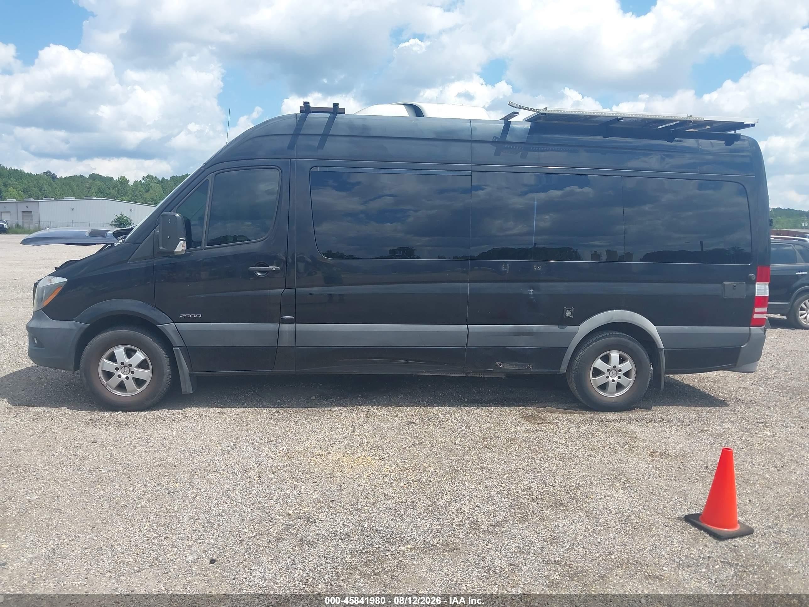 2015 Mercedes-benz Sprinter 2500 High  Roof Black vin: WDZPE8DC9FP140695