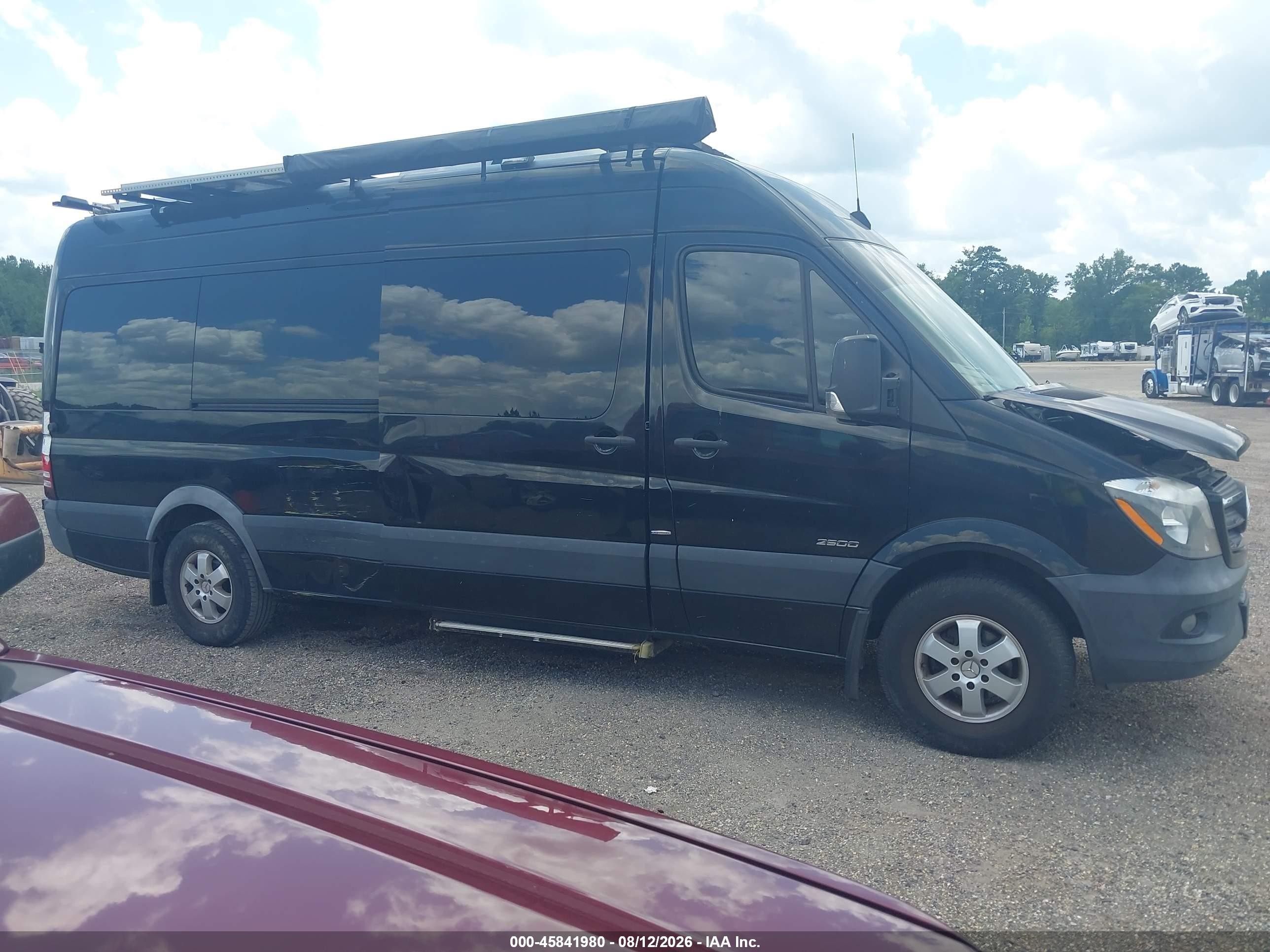 2015 Mercedes-benz Sprinter 2500 High  Roof Black vin: WDZPE8DC9FP140695