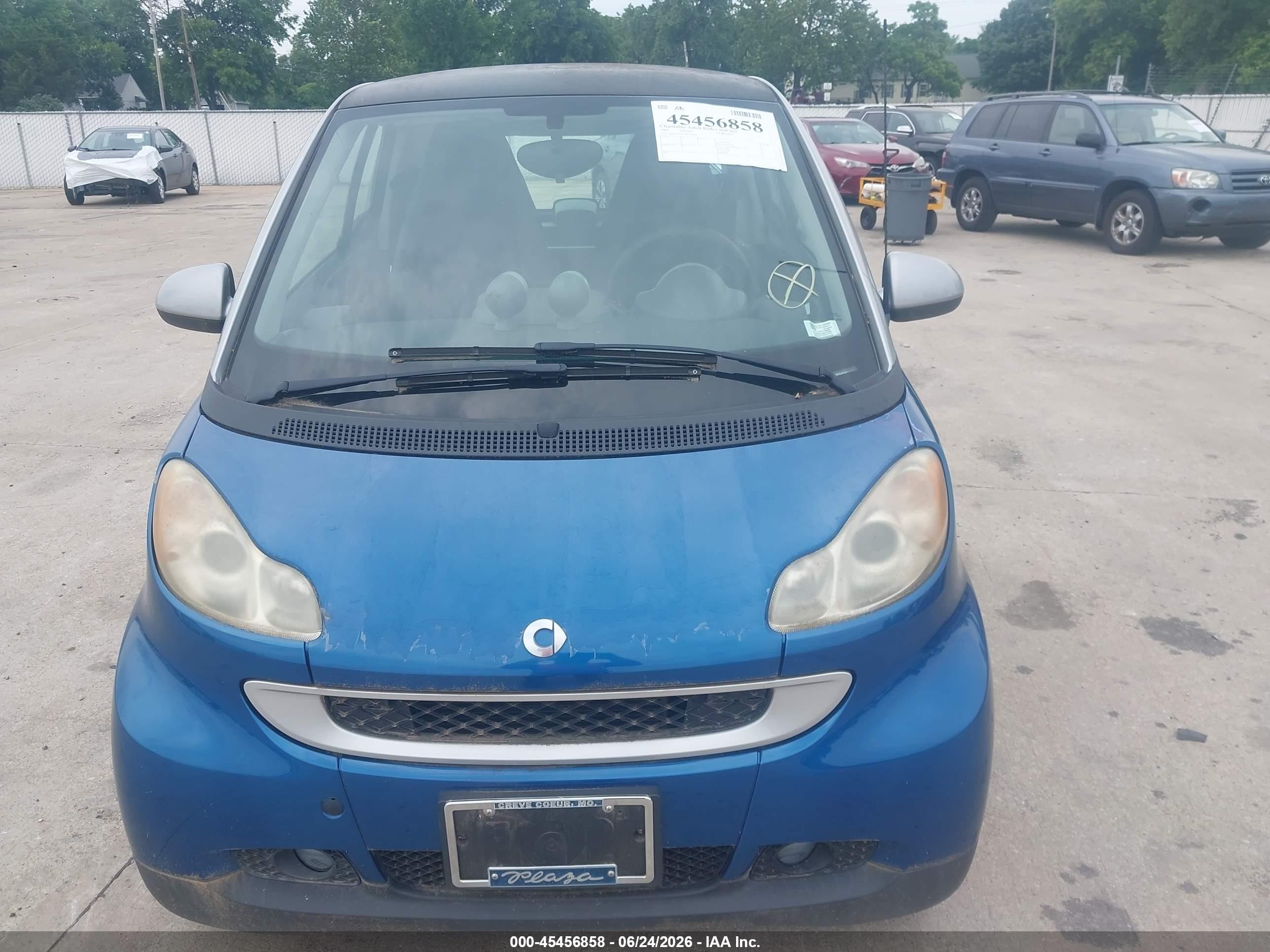 2008 Smart Fortwo Passion/pure Синий vin: WMEEJ31X38K197098