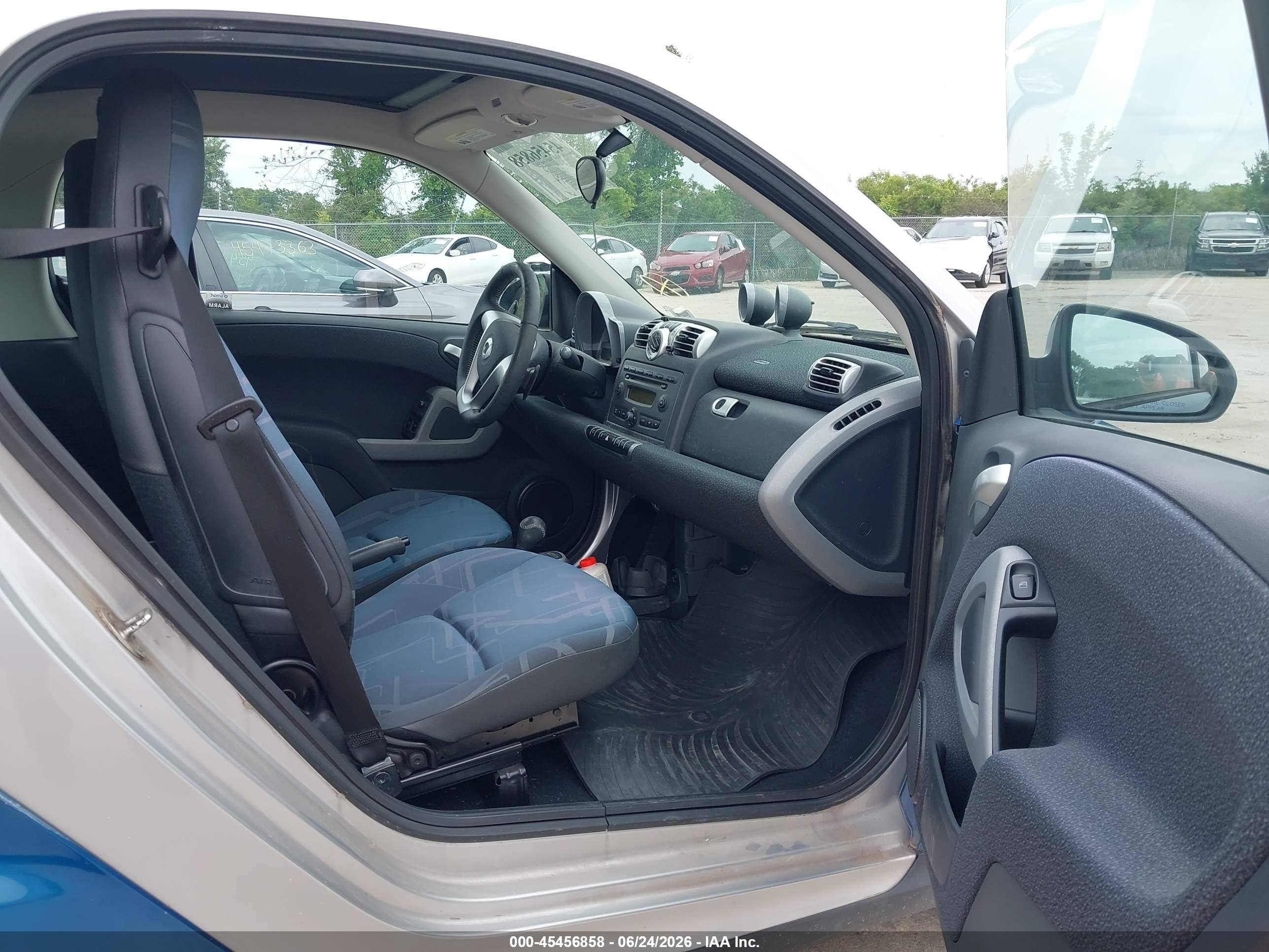 2008 Smart Fortwo Passion/pure Синий vin: WMEEJ31X38K197098