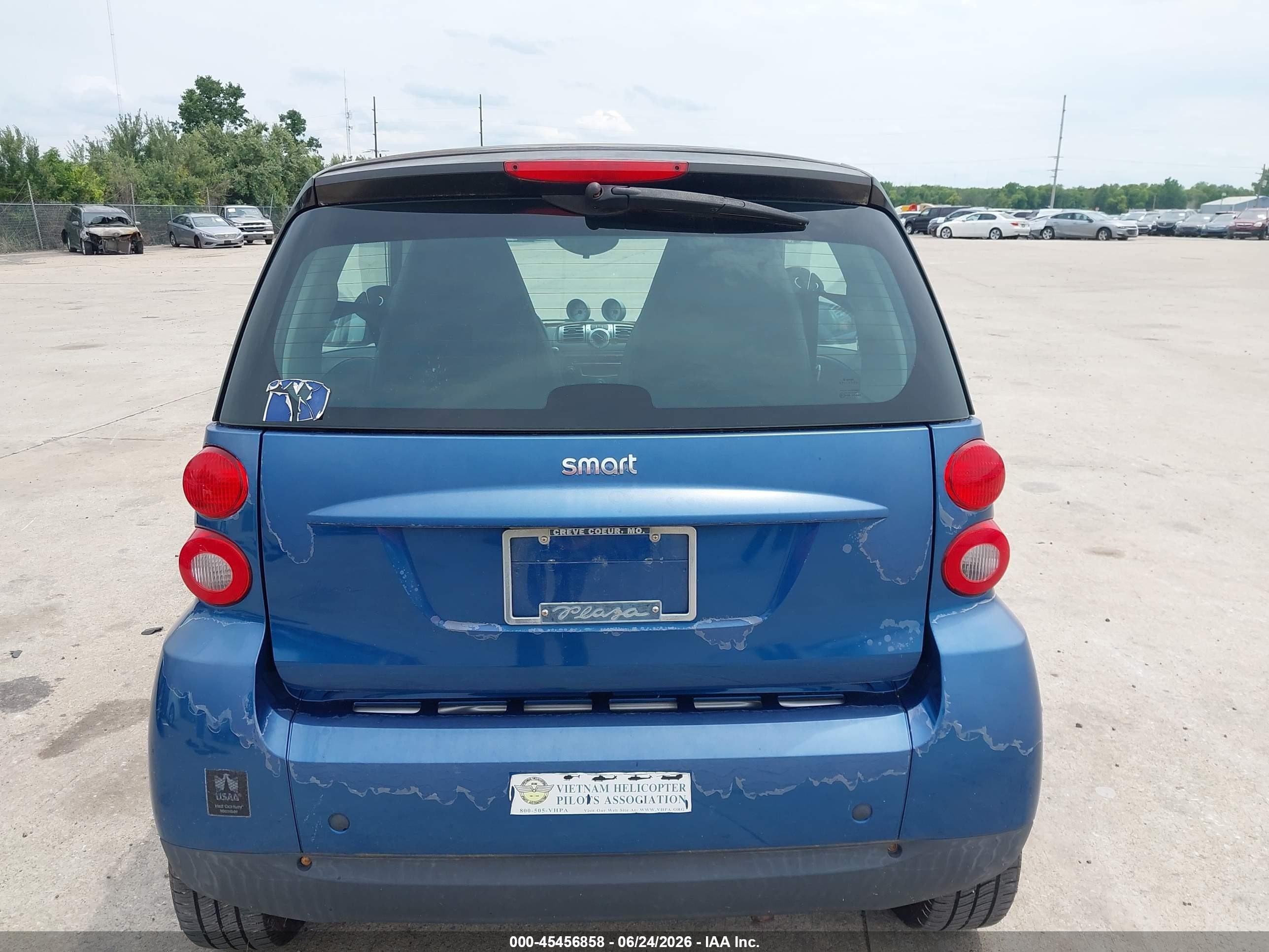 2008 Smart Fortwo Passion/pure Синий vin: WMEEJ31X38K197098