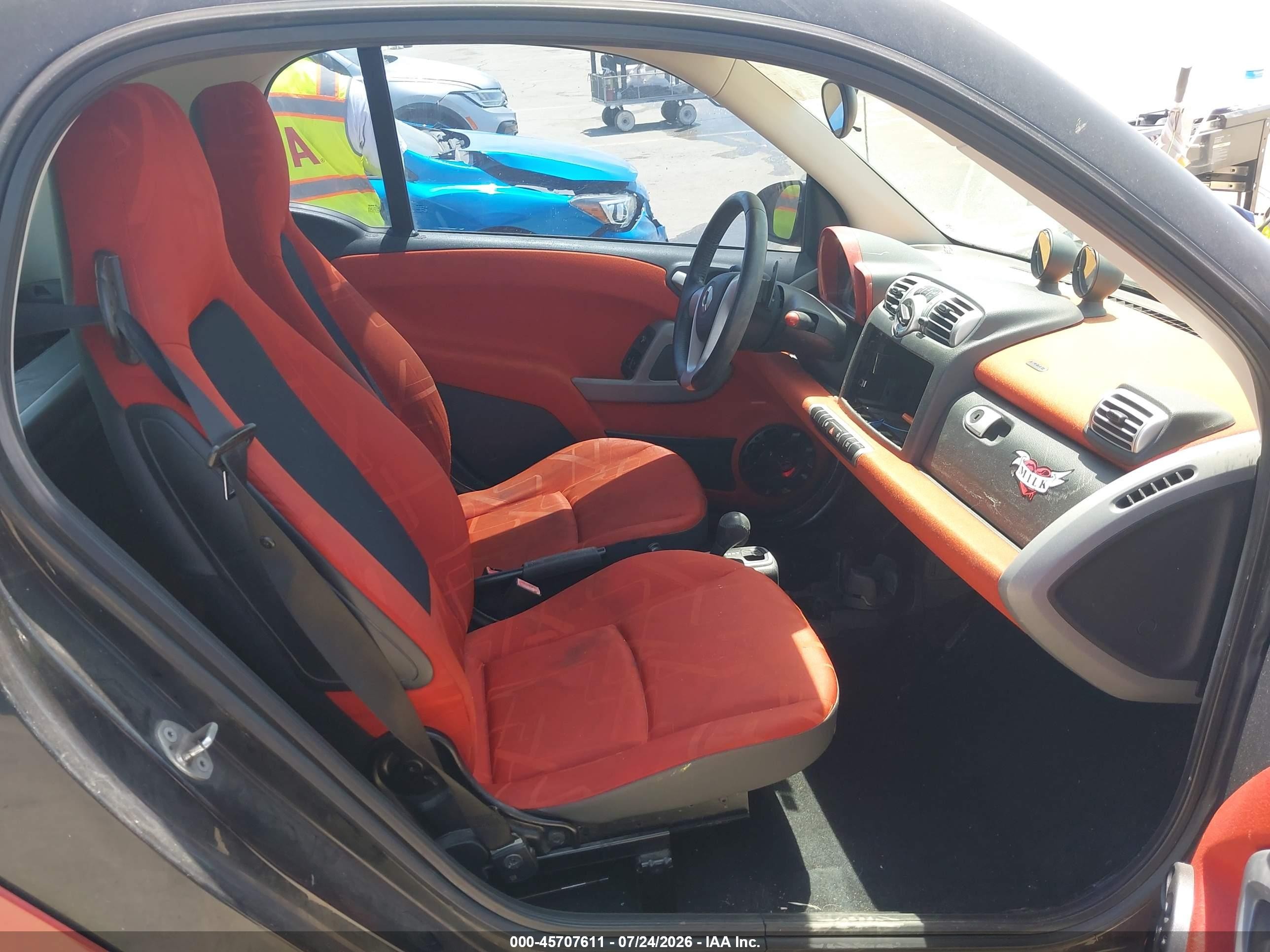 2008 Smart Fortwo Passion/pure Red vin: WMEEJ31X38K200274