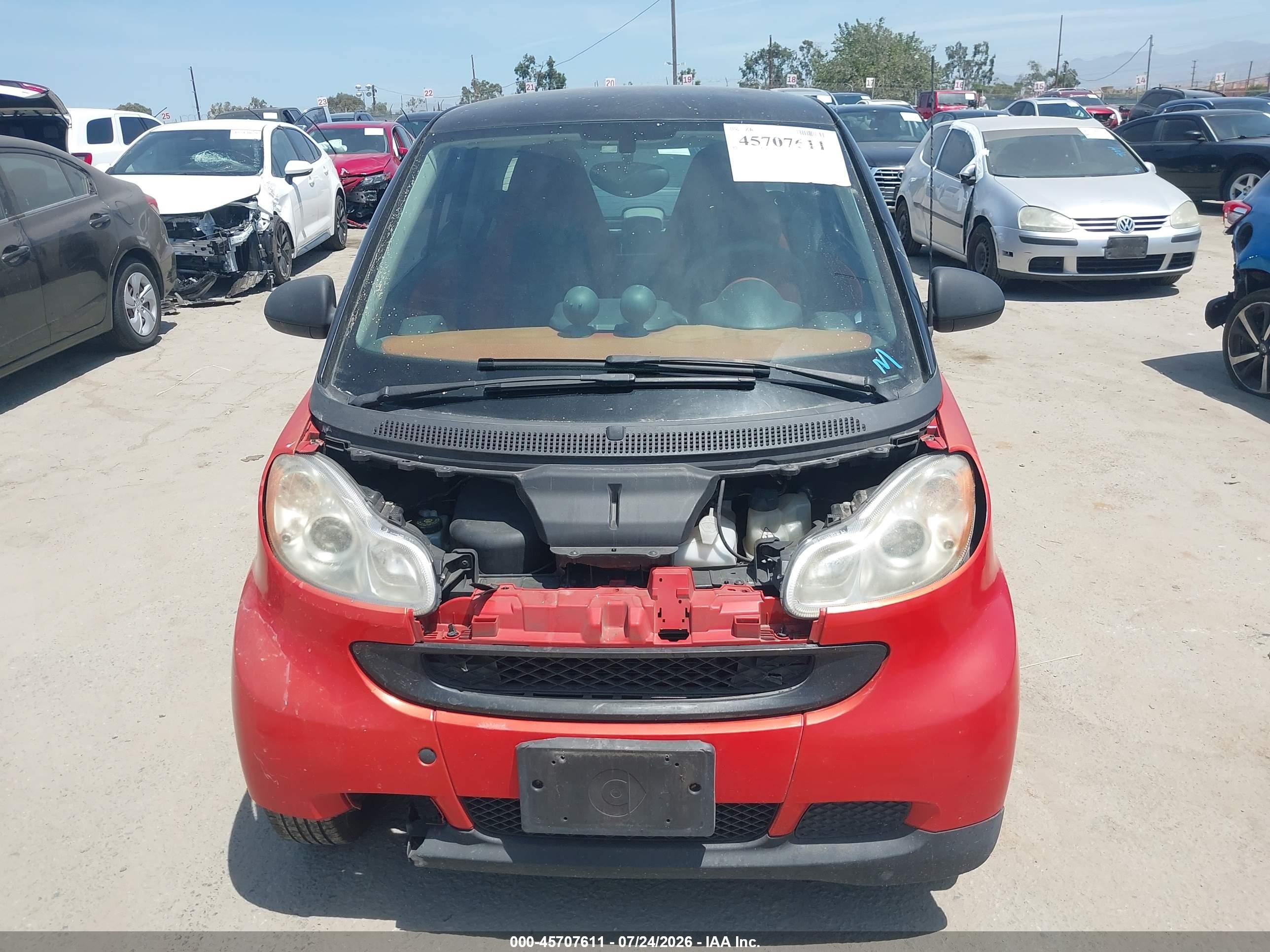 2008 Smart Fortwo Passion/pure Red vin: WMEEJ31X38K200274