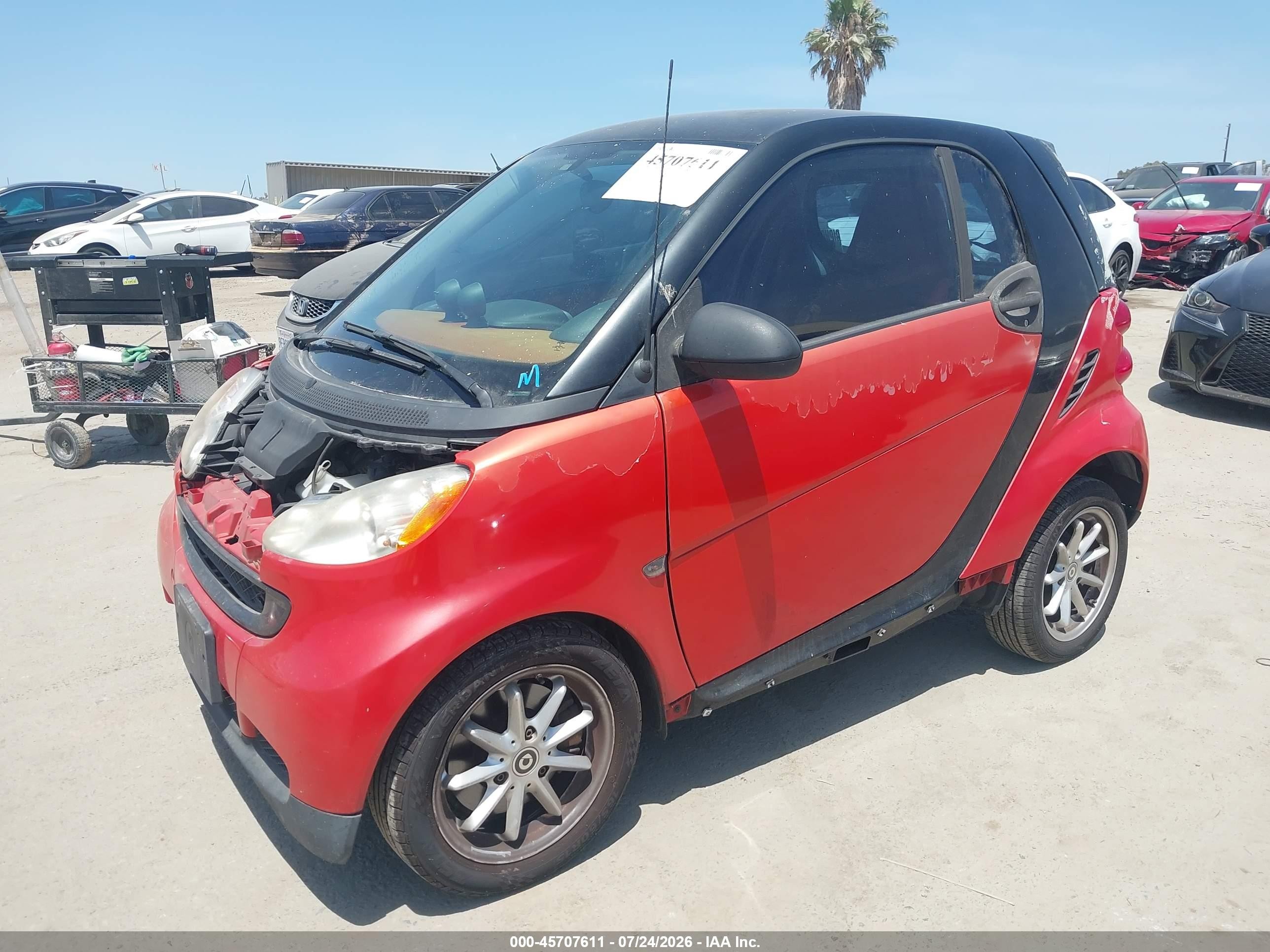 2008 Smart Fortwo Passion/pure Red vin: WMEEJ31X38K200274