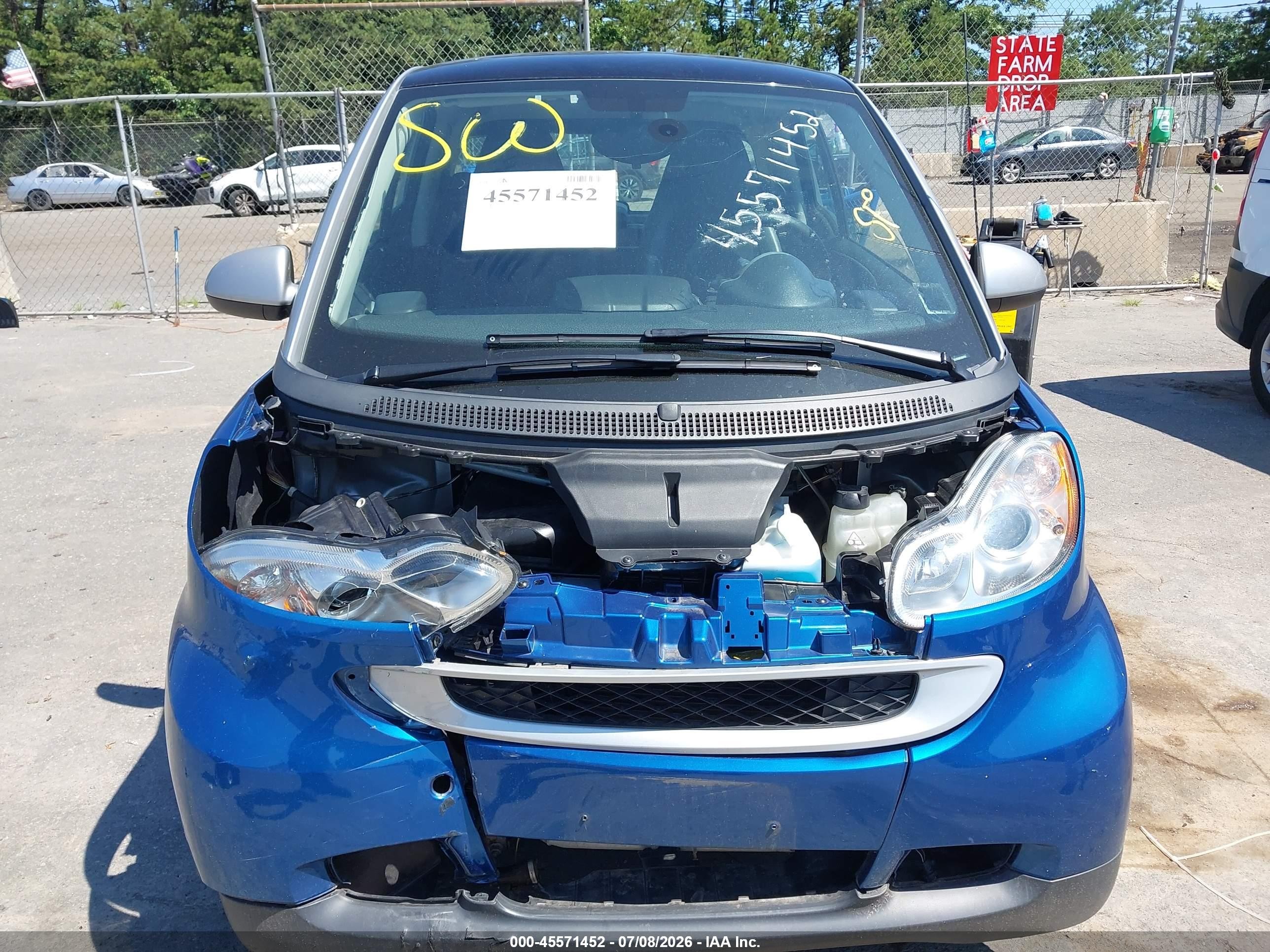 2008 Smart Fortwo Passion/pure Blue vin: WMEEJ31X38K205426