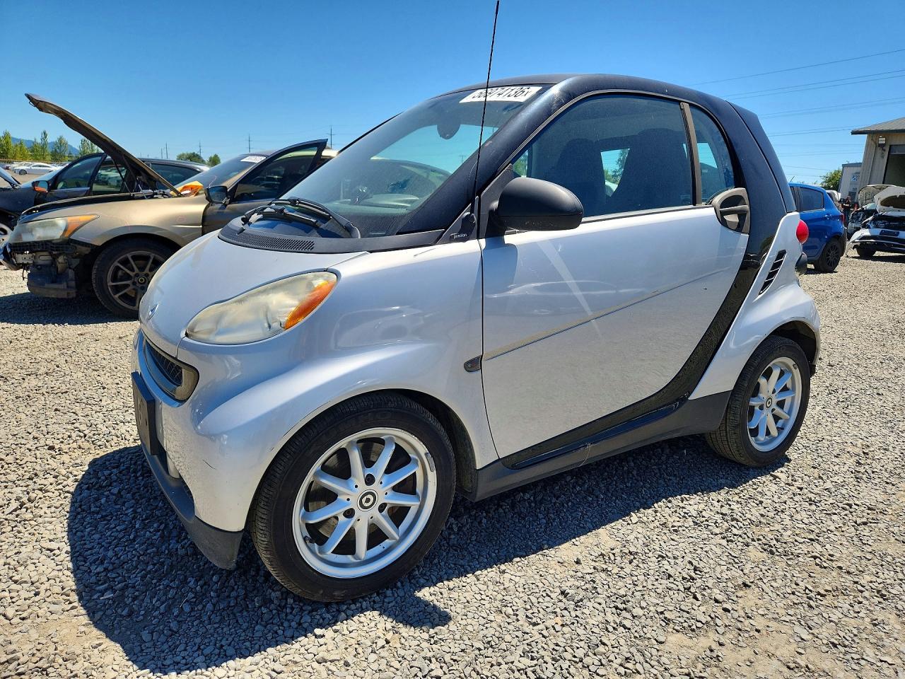 2008 Smart Fortwo Pure Silver vin: WMEEJ31X68K144864