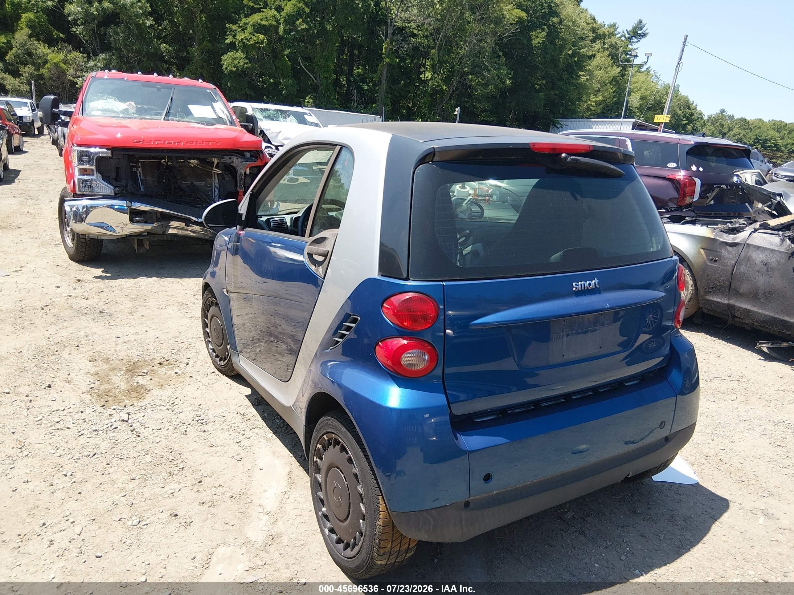 2008 Smart Fortwo Passion/pure Blue vin: WMEEJ31X78K135736
