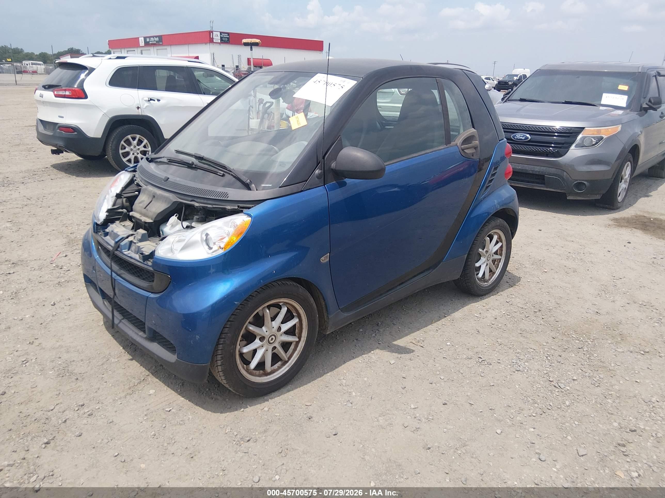 2008 Smart Fortwo Passion/pure Синий vin: WMEEJ31X88K123630