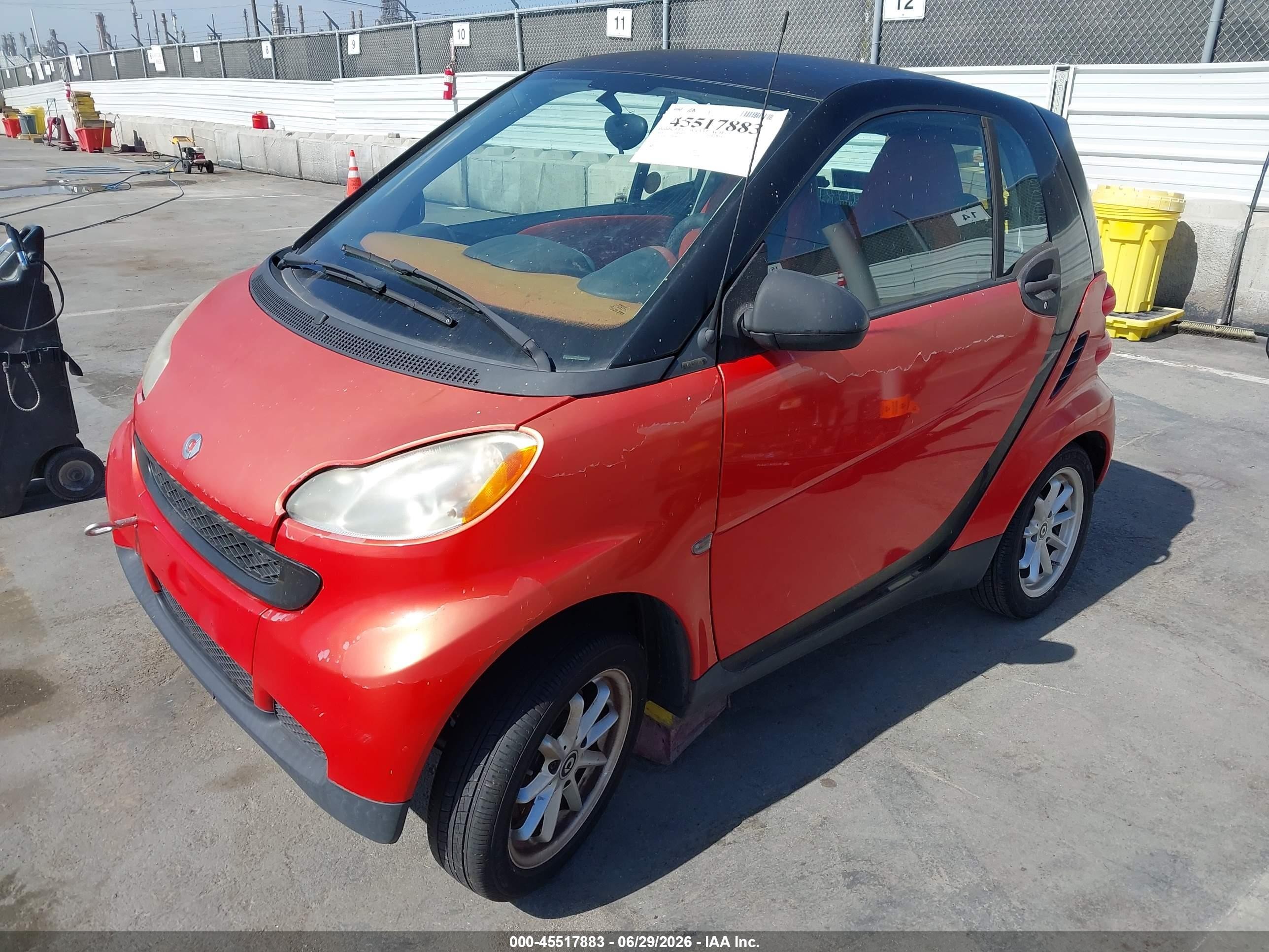 2008 Smart Fortwo Passion/pure Orange vin: WMEEJ31X88K190731
