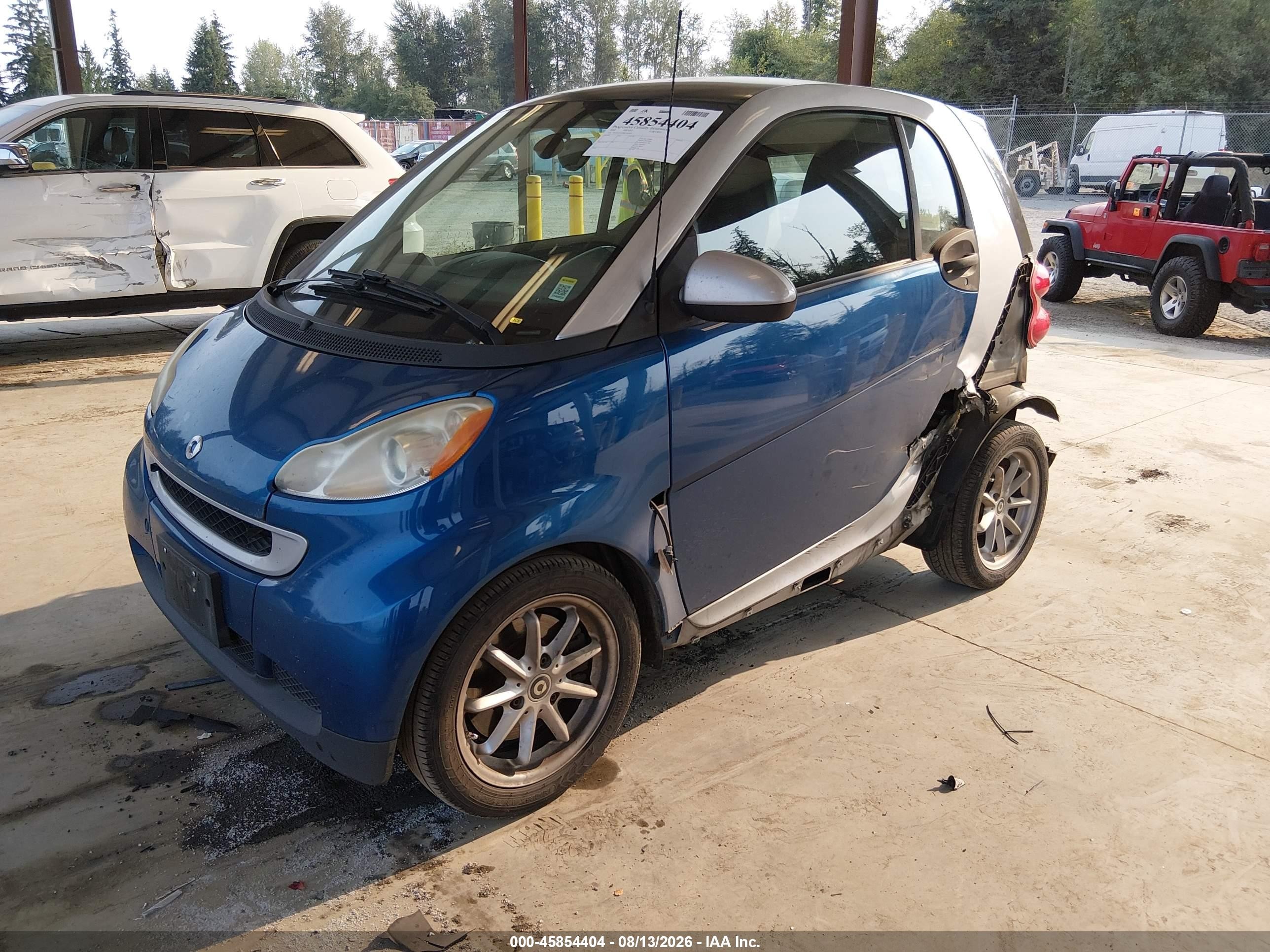 2008 Smart Fortwo Passion/pure Blue vin: WMEEJ31X88K190938