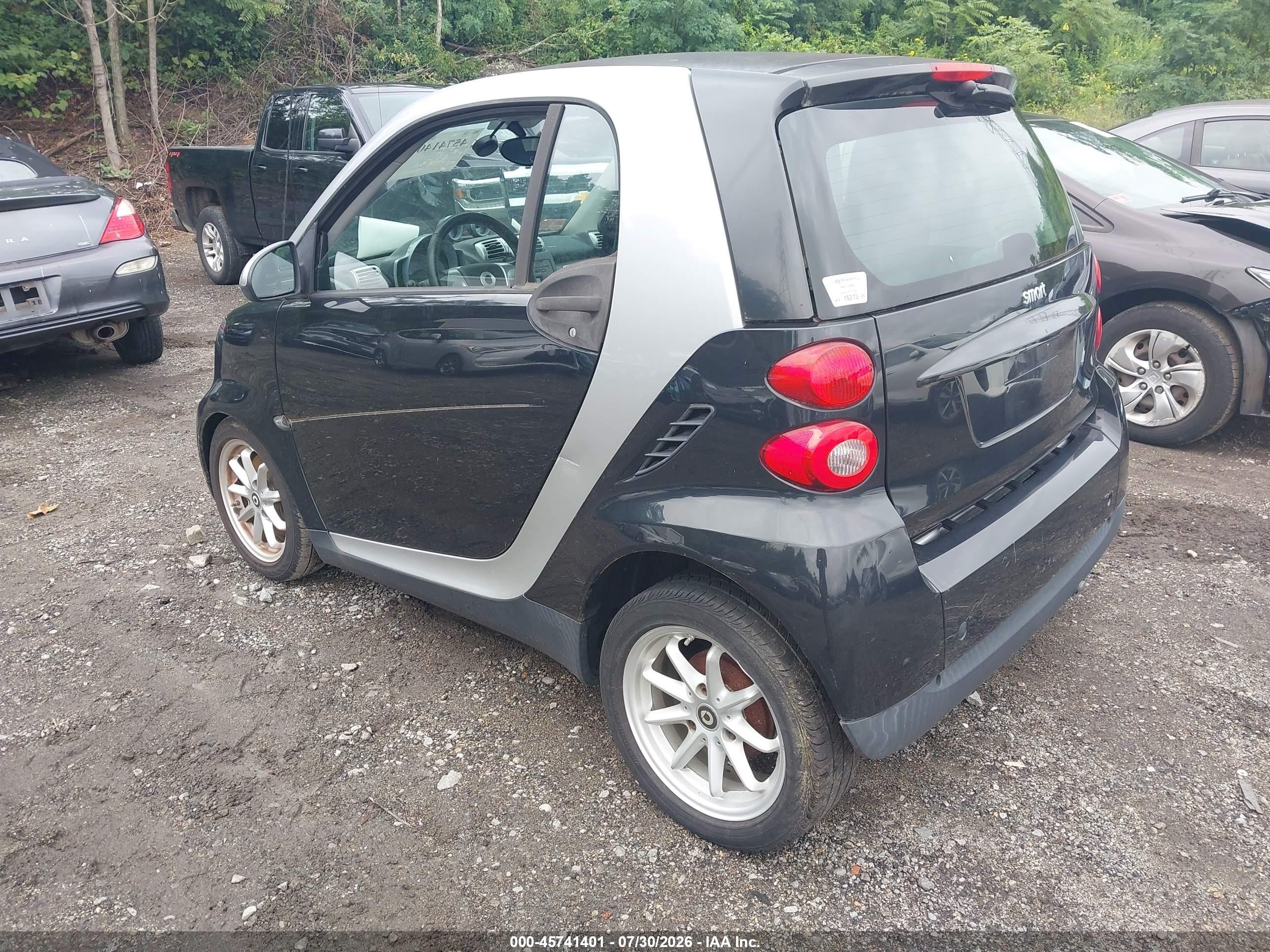 2008 Smart Fortwo Passion/pure Black vin: WMEEJ31X98K137066