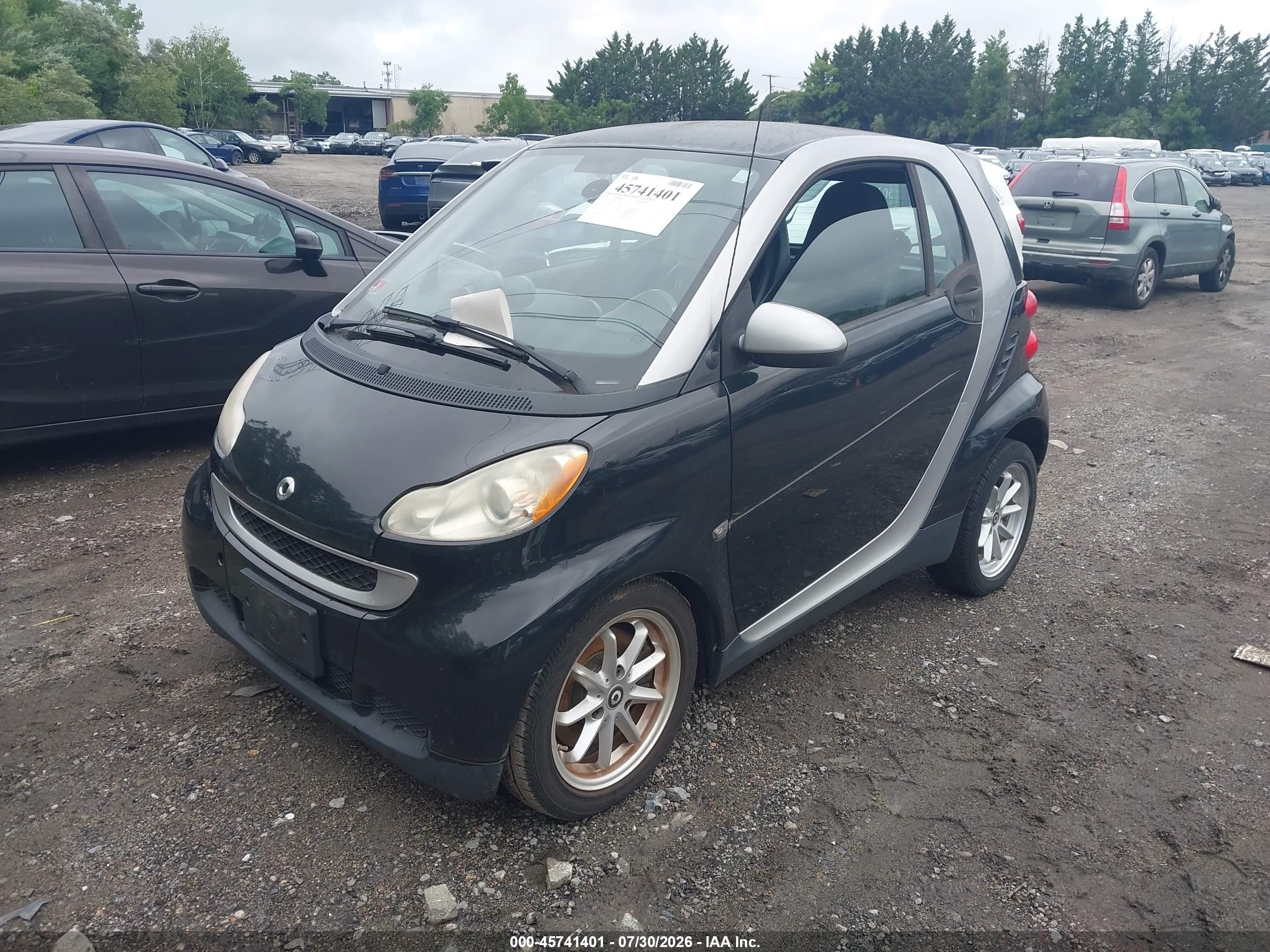 2008 Smart Fortwo Passion/pure Black vin: WMEEJ31X98K137066