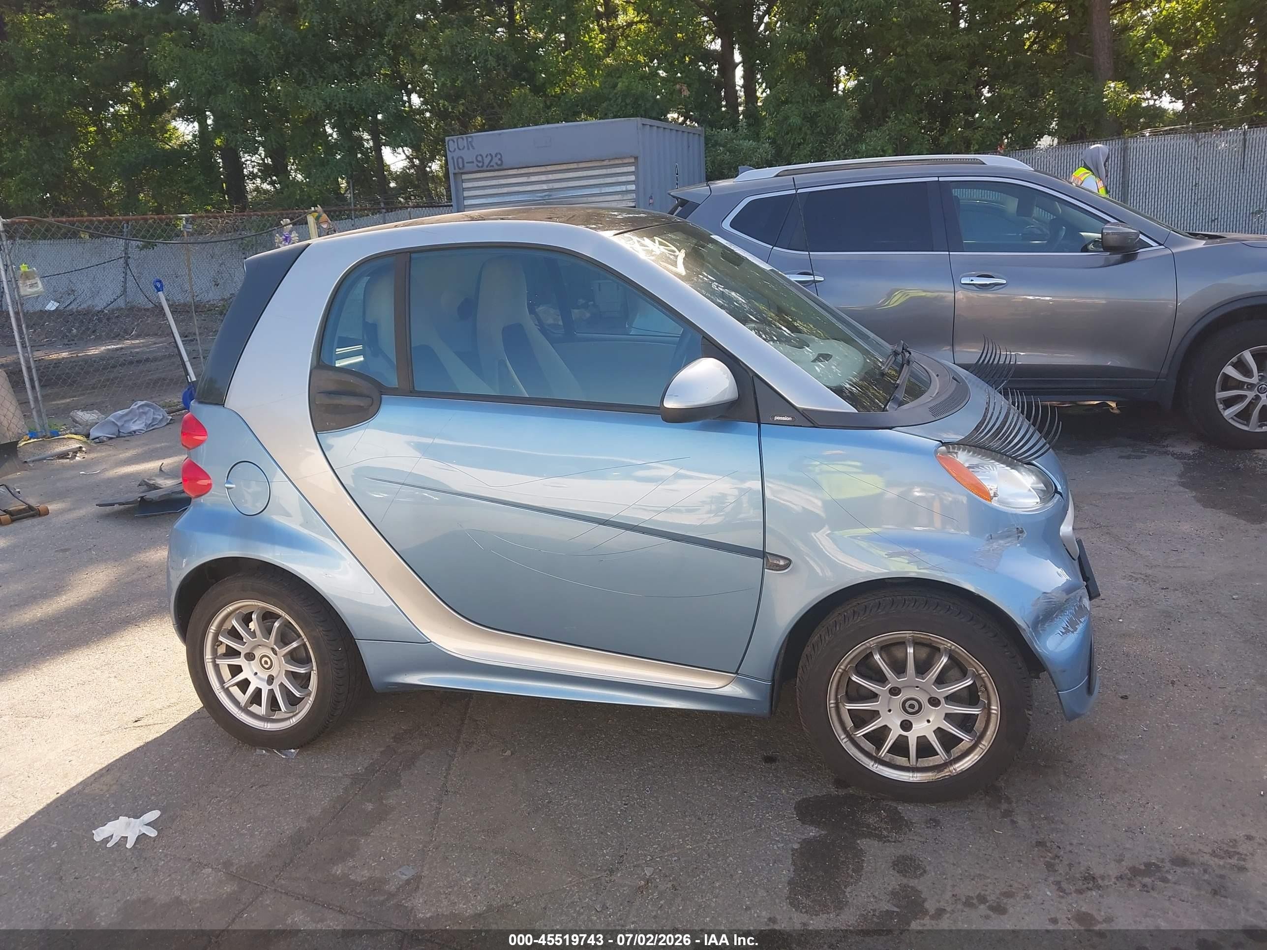 2013 Smart Fortwo Passion Blue vin: WMEEJ3BA1DK601472