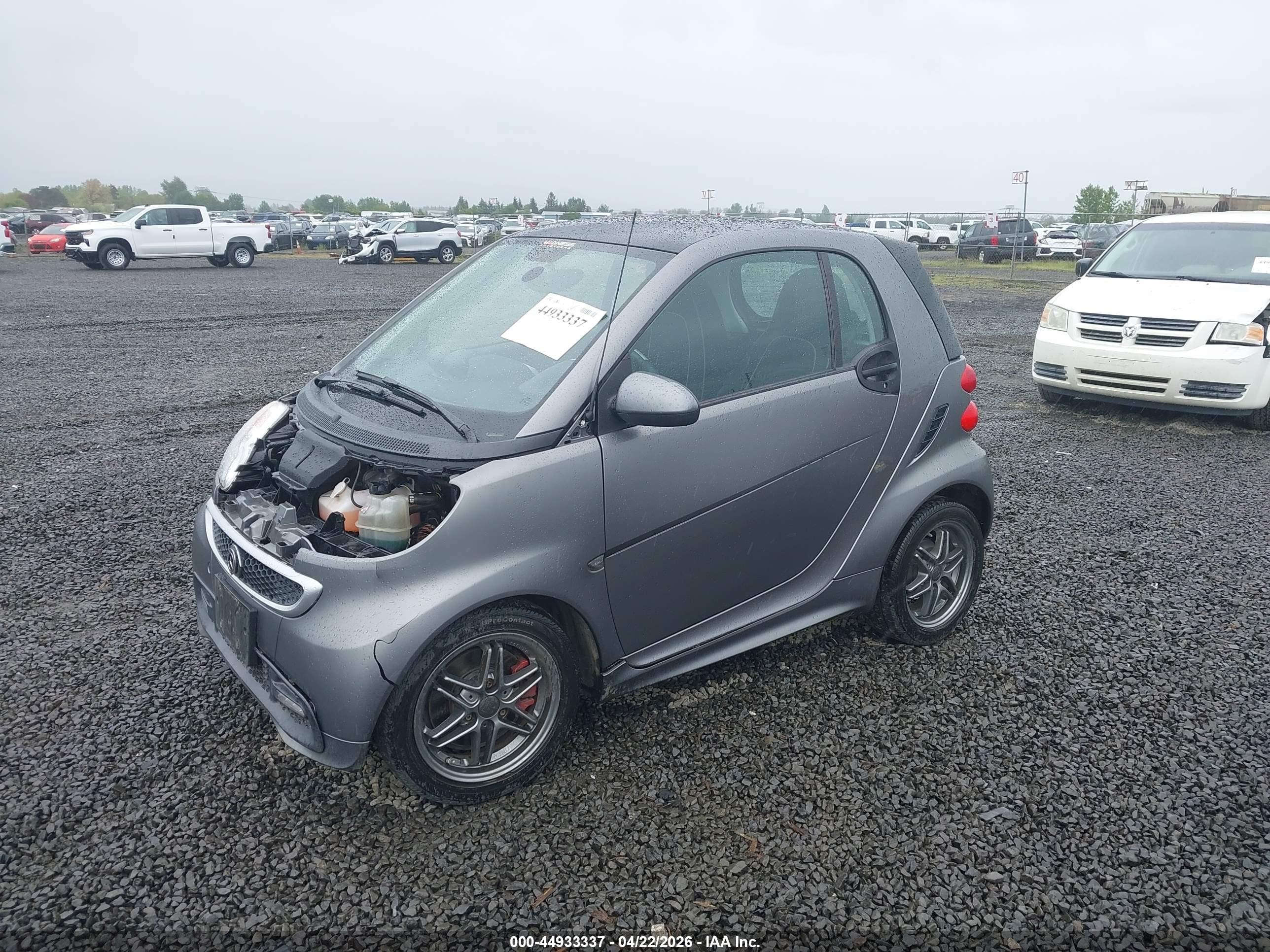 2014 Smart Fortwo Passion Gray vin: WMEEJ3BA5EK783016