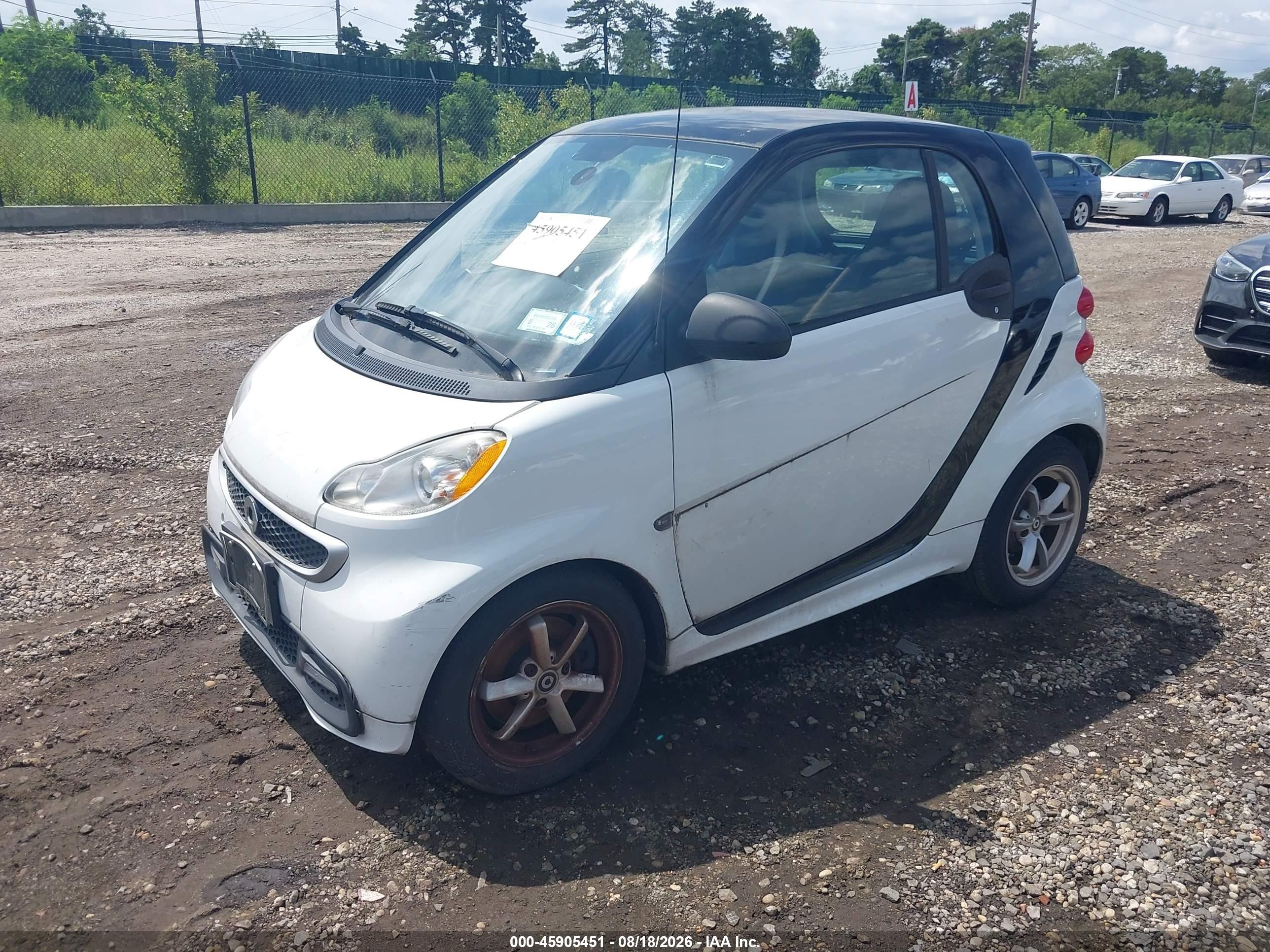 2015 Smart Fortwo Passion White vin: WMEEJ3BA6FK804263