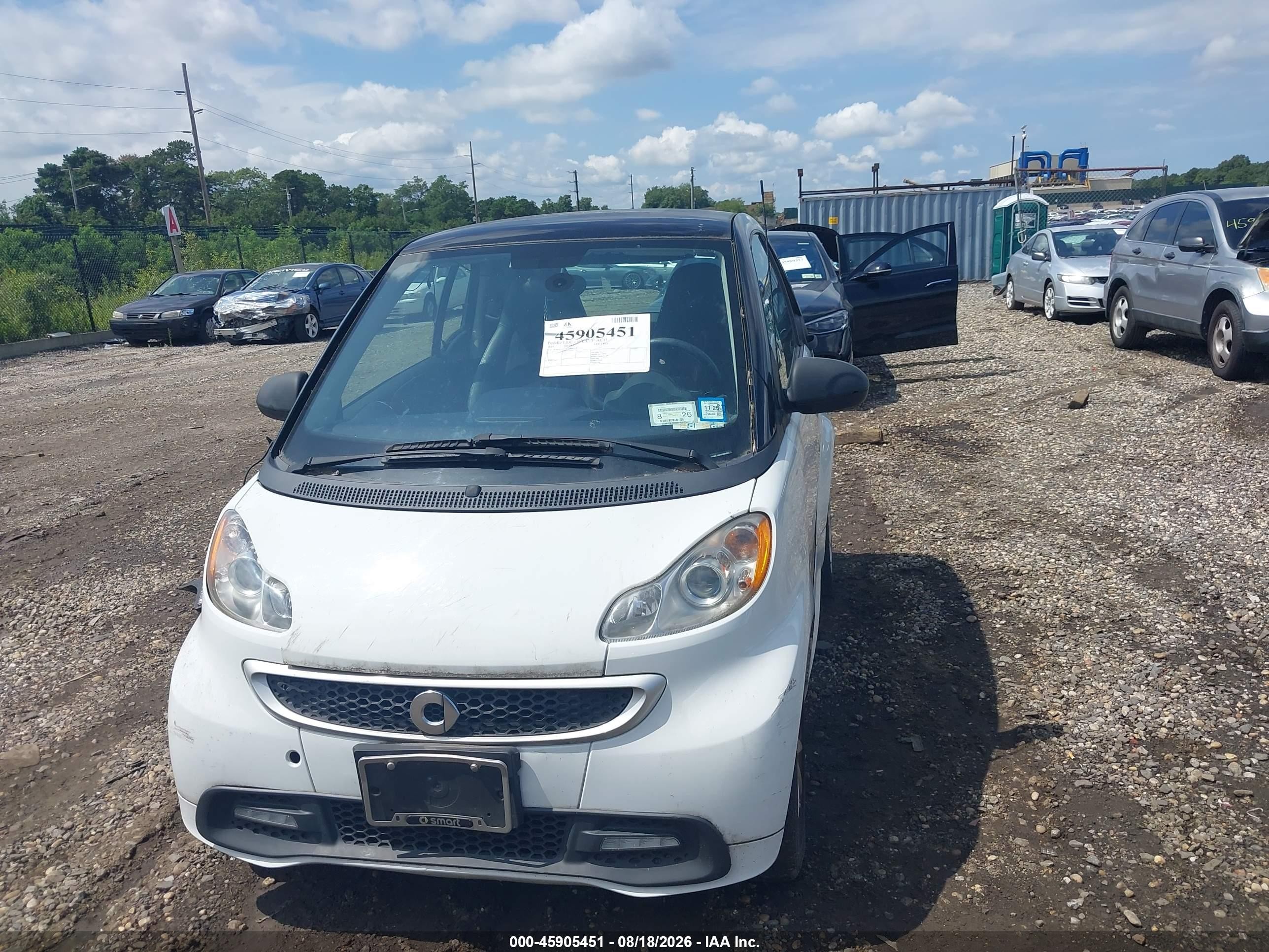 2015 Smart Fortwo Passion White vin: WMEEJ3BA6FK804263
