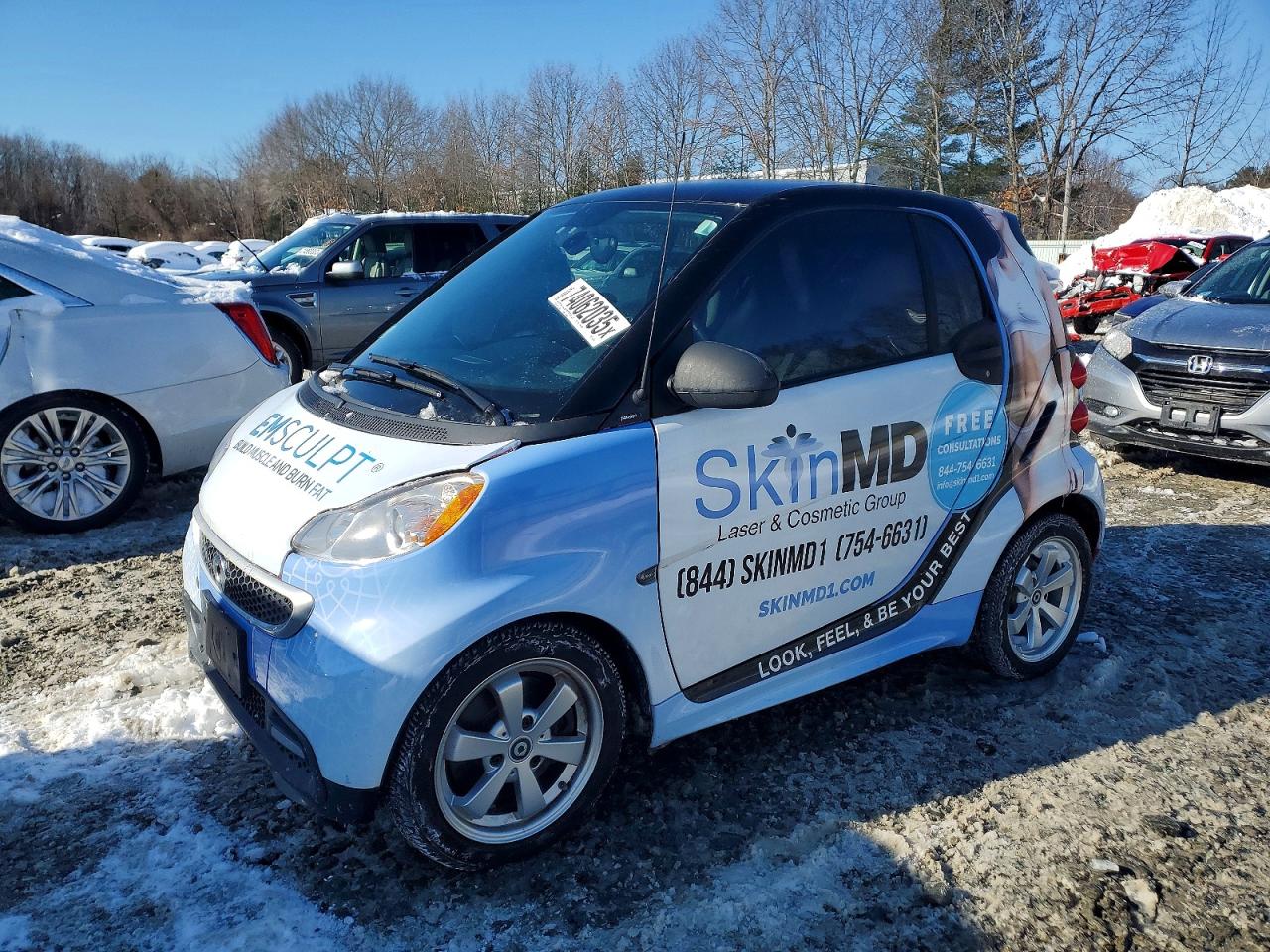 2013 Smart Fortwo Pure Two Tone vin: WMEEJ3BA9DK615233