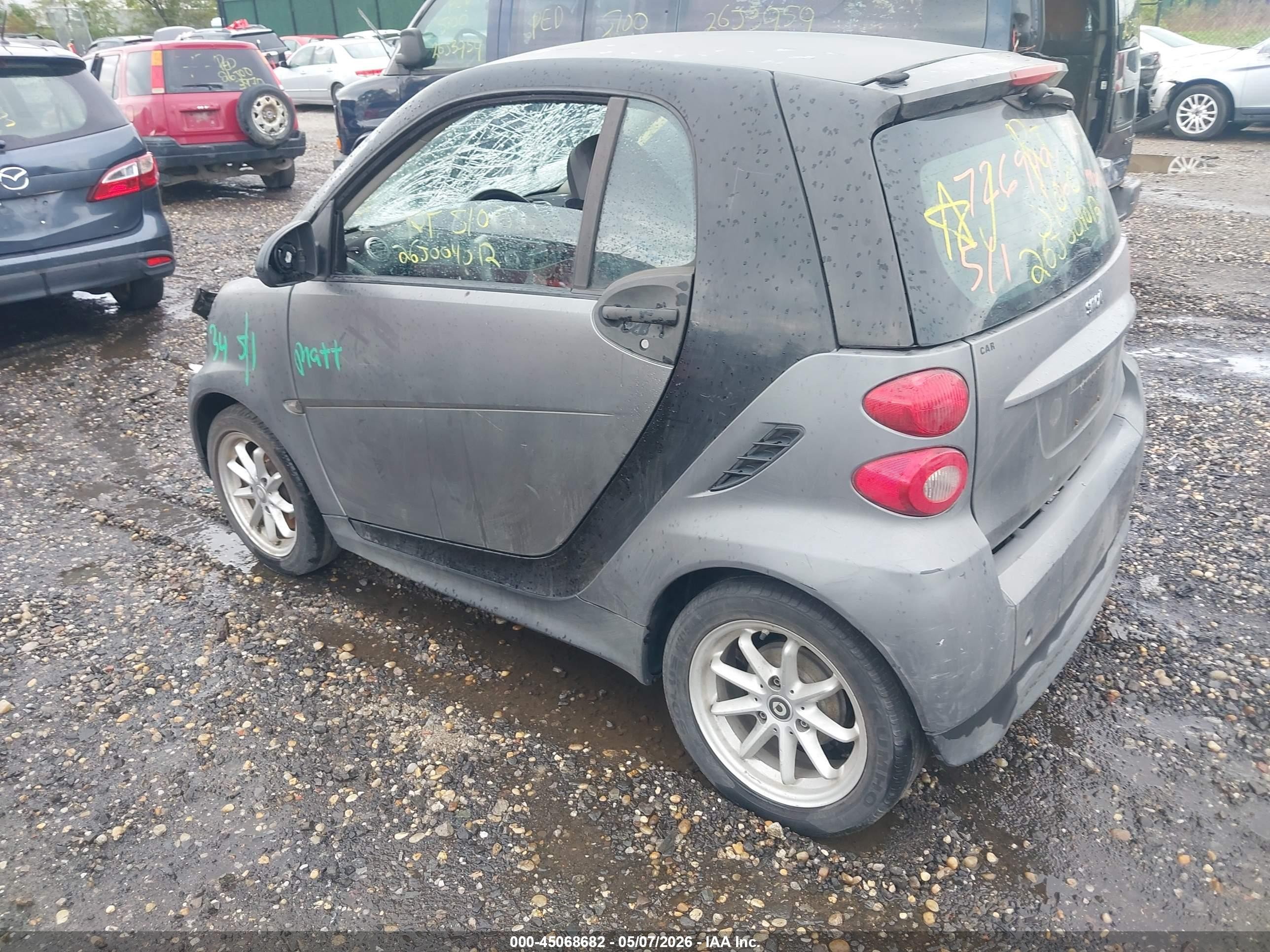 2013 Smart Fortwo Pure Gray vin: WMEEJ3BA9DK664285