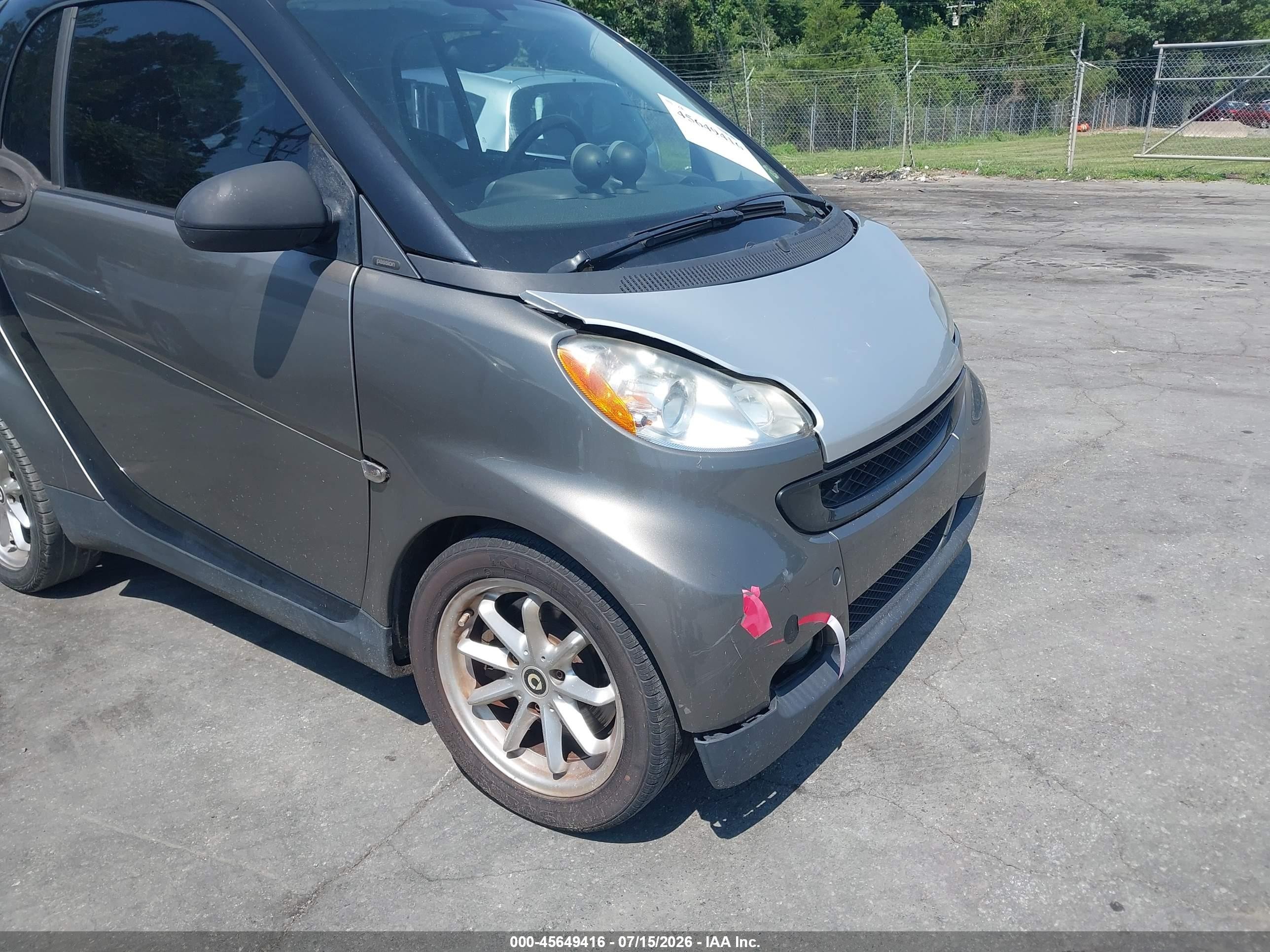 2010 Smart Fortwo Passion/pure Gray vin: WMEEJ3BAXAK344226