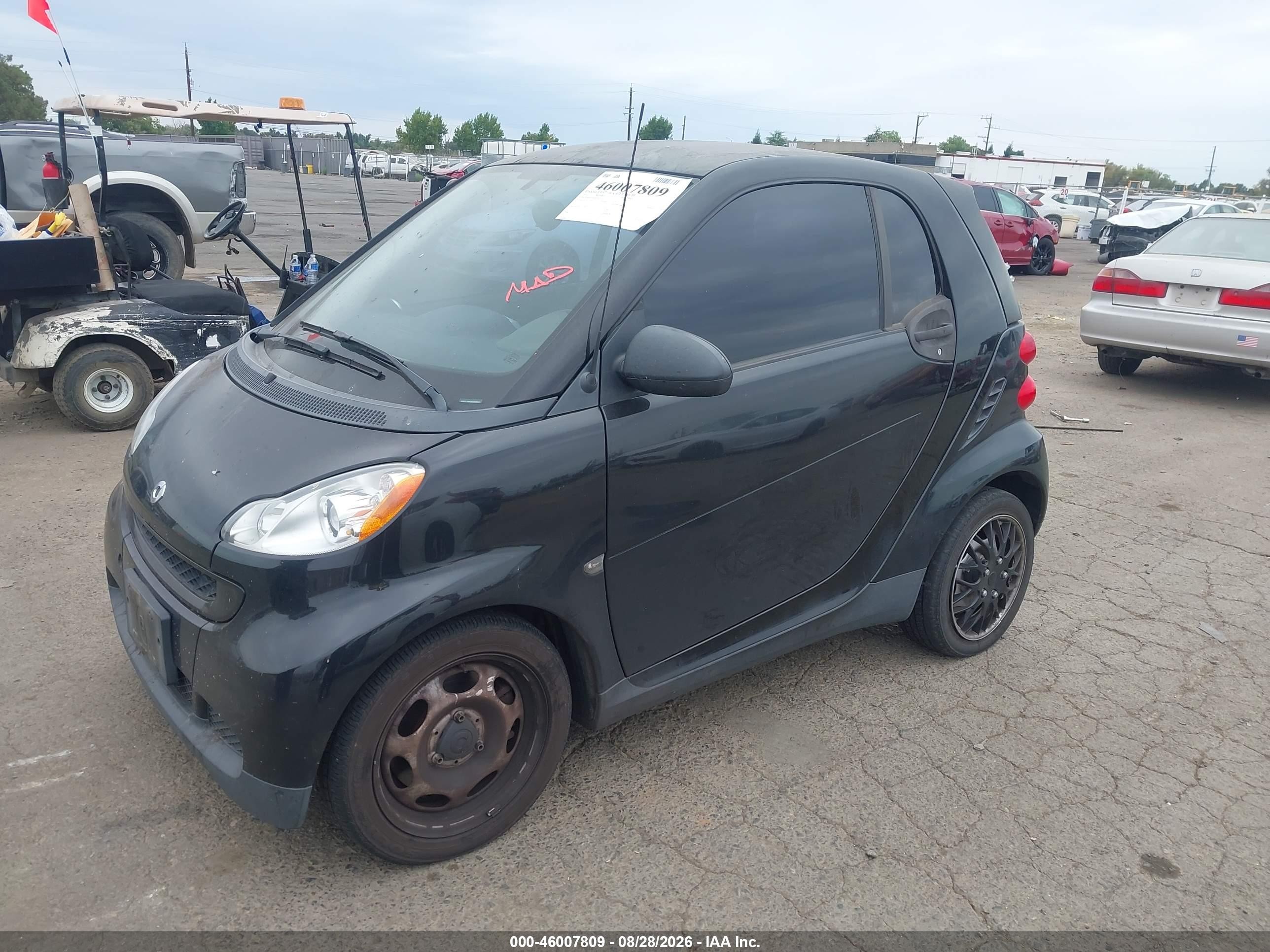 2012 Smart Fortwo Pure Black vin: WMEEJ3BAXCK572312