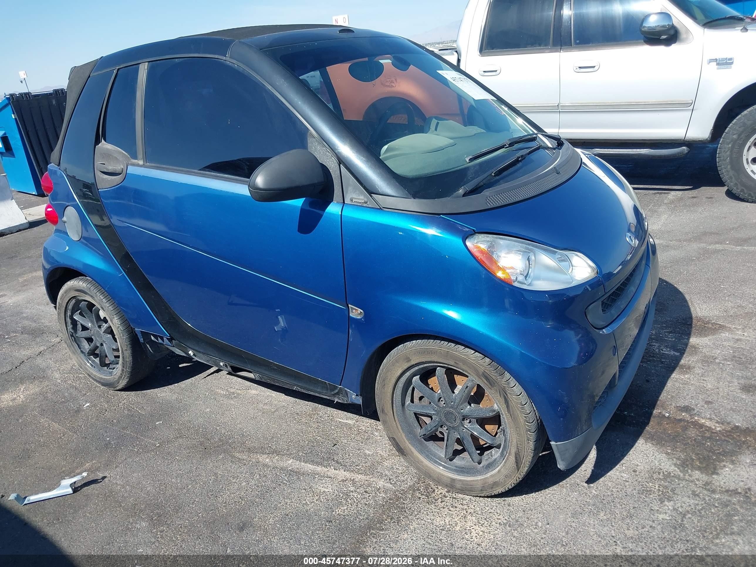 2009 Smart Fortwo Brabus/passion Blue vin: WMEEK31X39K263647