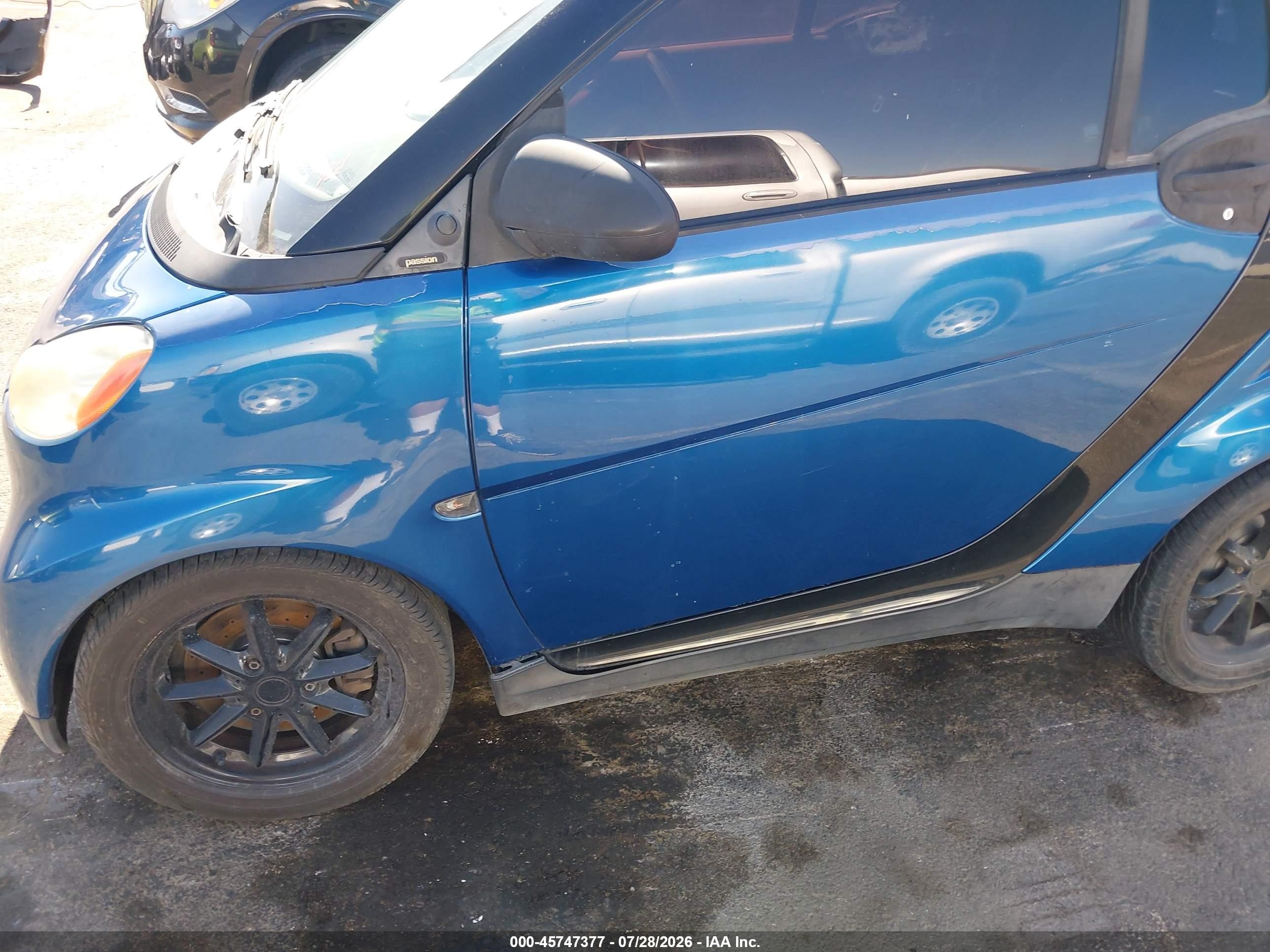 2009 Smart Fortwo Brabus/passion Blue vin: WMEEK31X39K263647