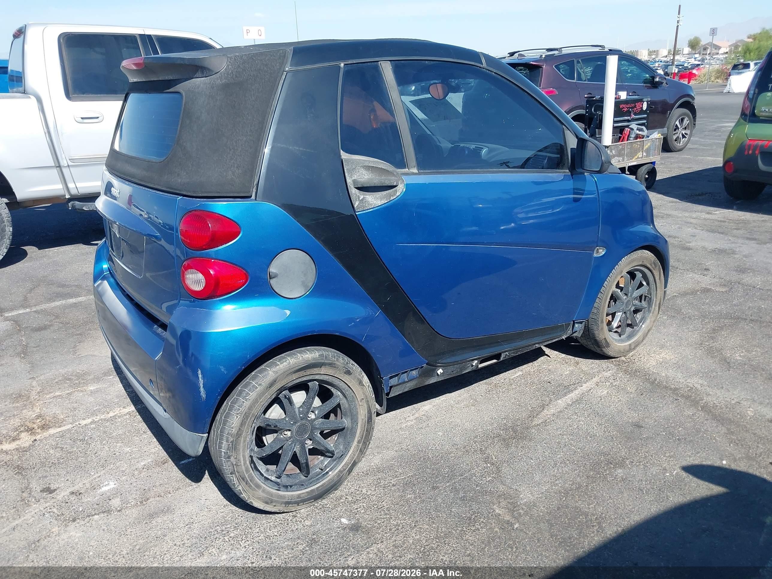2009 Smart Fortwo Brabus/passion Blue vin: WMEEK31X39K263647