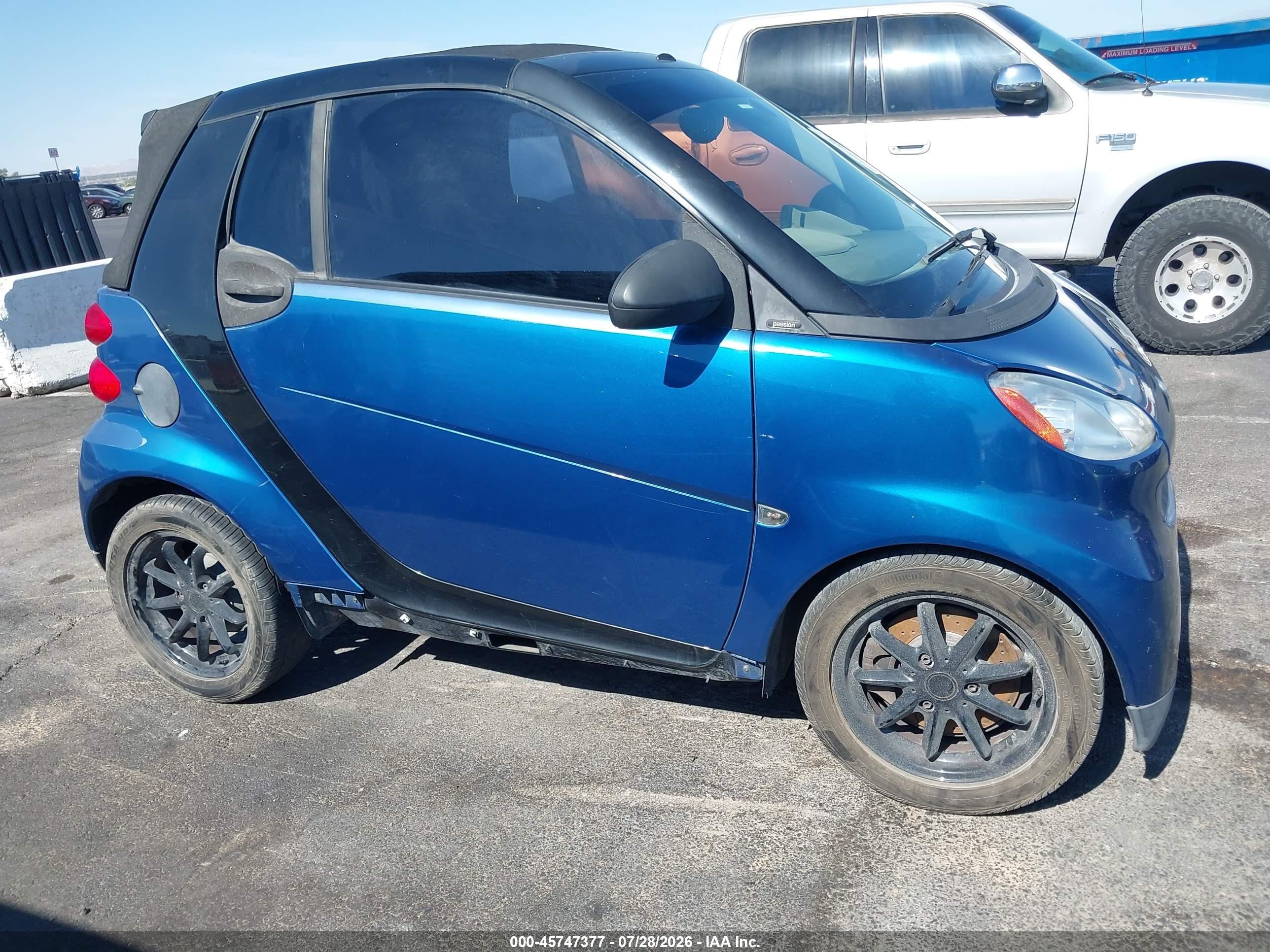 2009 Smart Fortwo Brabus/passion Blue vin: WMEEK31X39K263647