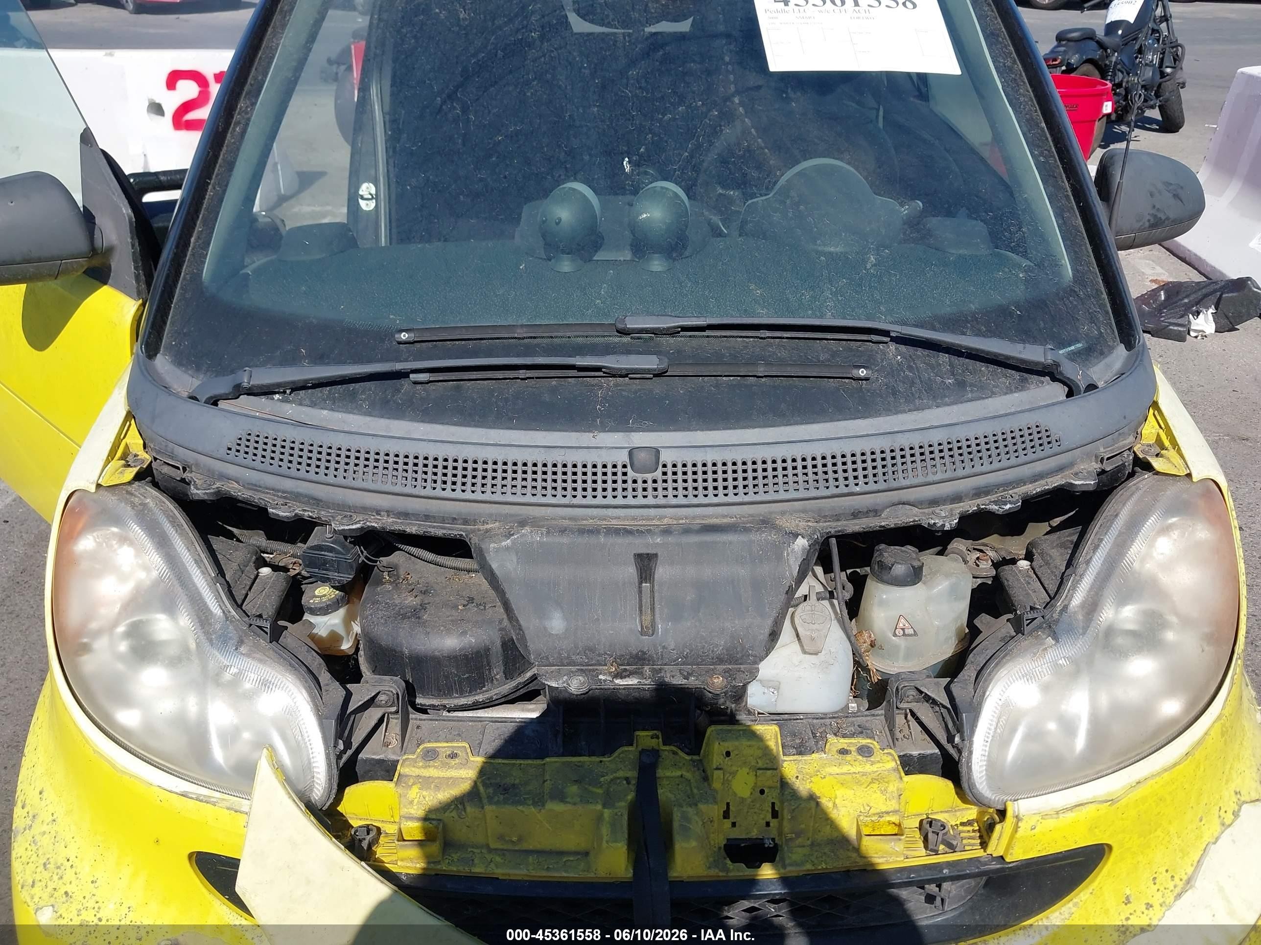 2008 Smart Fortwo Passion Желтый vin: WMEEK31X48K176564