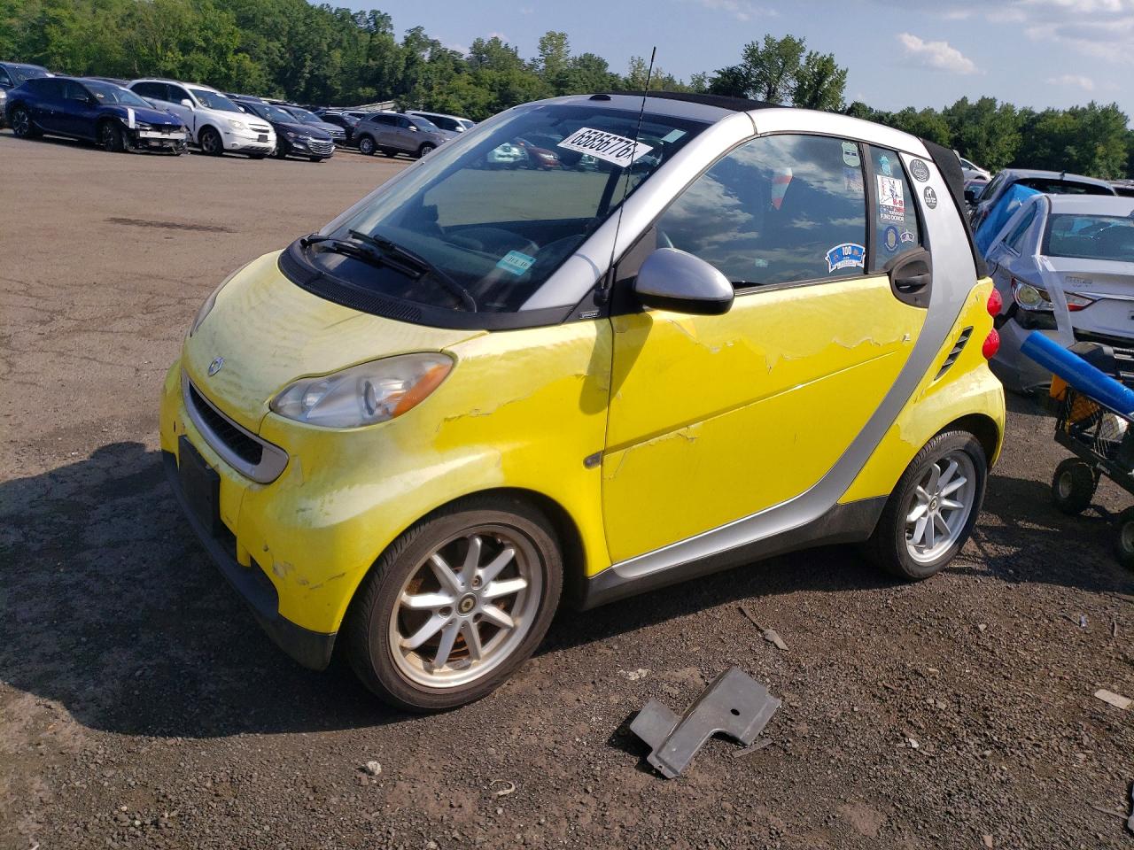 2008 Smart Fortwo Passion Yellow vin: WMEEK31X98K175524