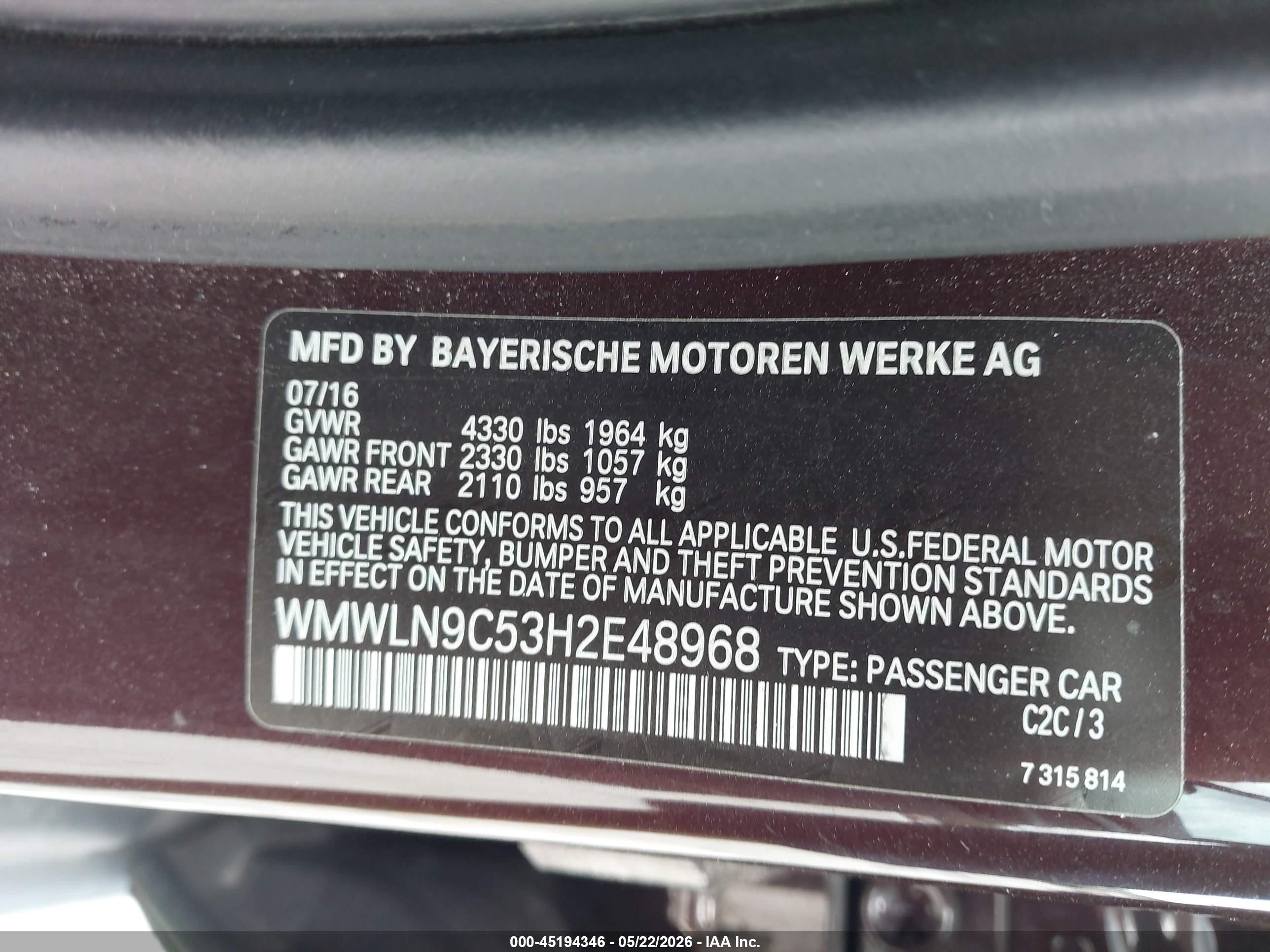 2017 Mini Clubman Cooper S Purple vin: WMWLN9C53H2E48968
