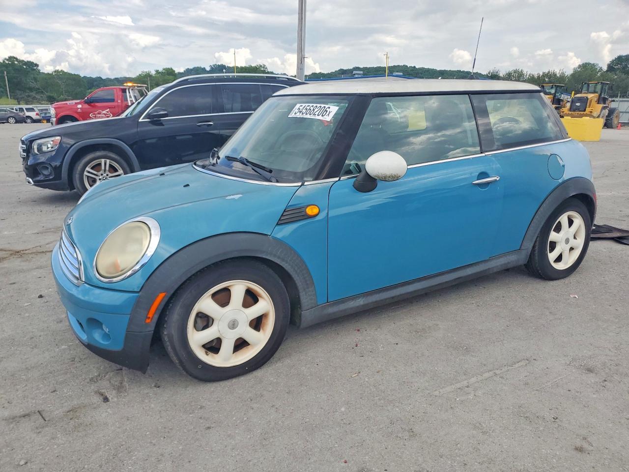 2008 Mini Cooper Blue vin: WMWMF335X8TT67133