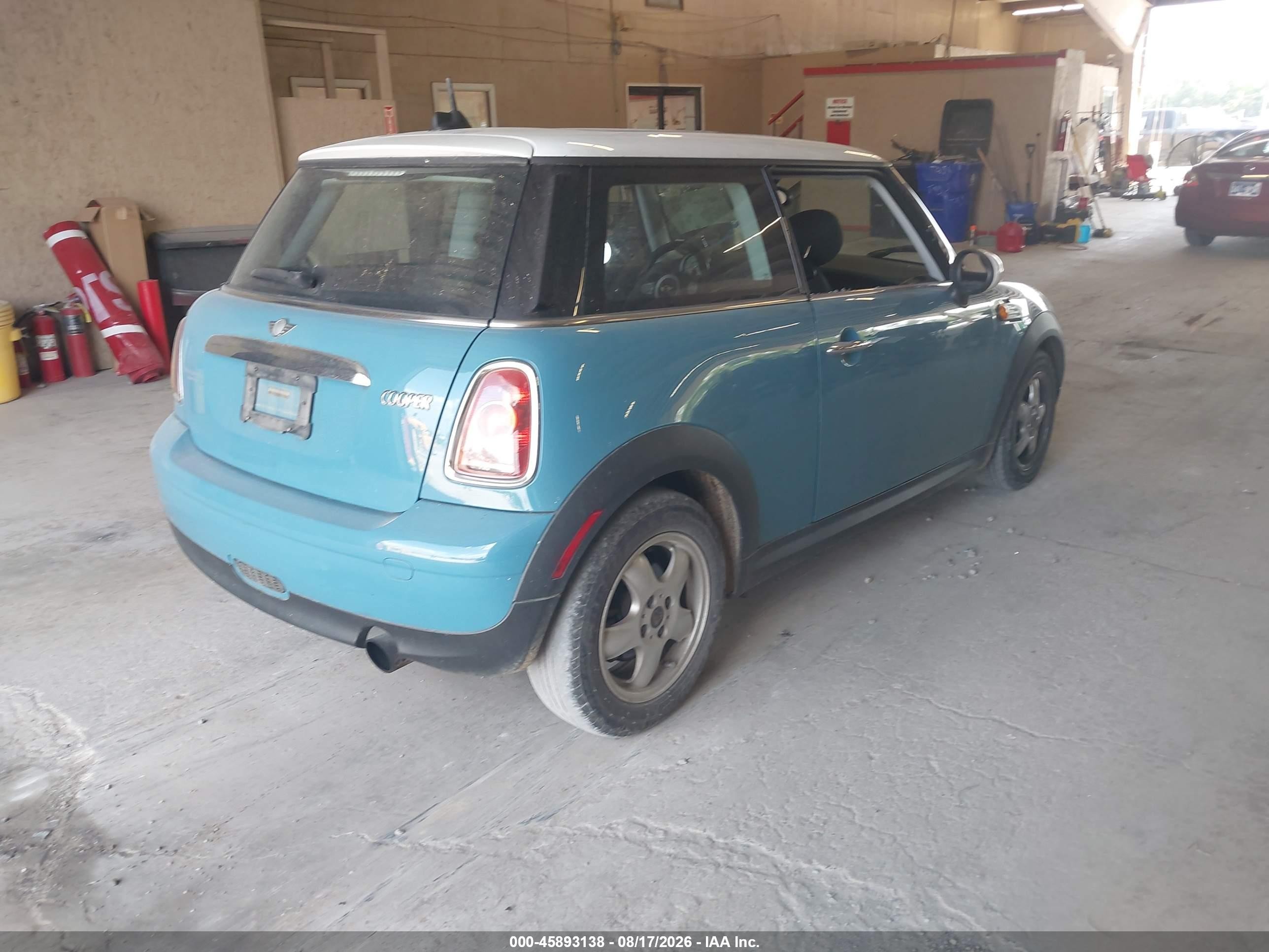 2010 Mini Cooper   Blue vin: WMWMF3C52ATU79091