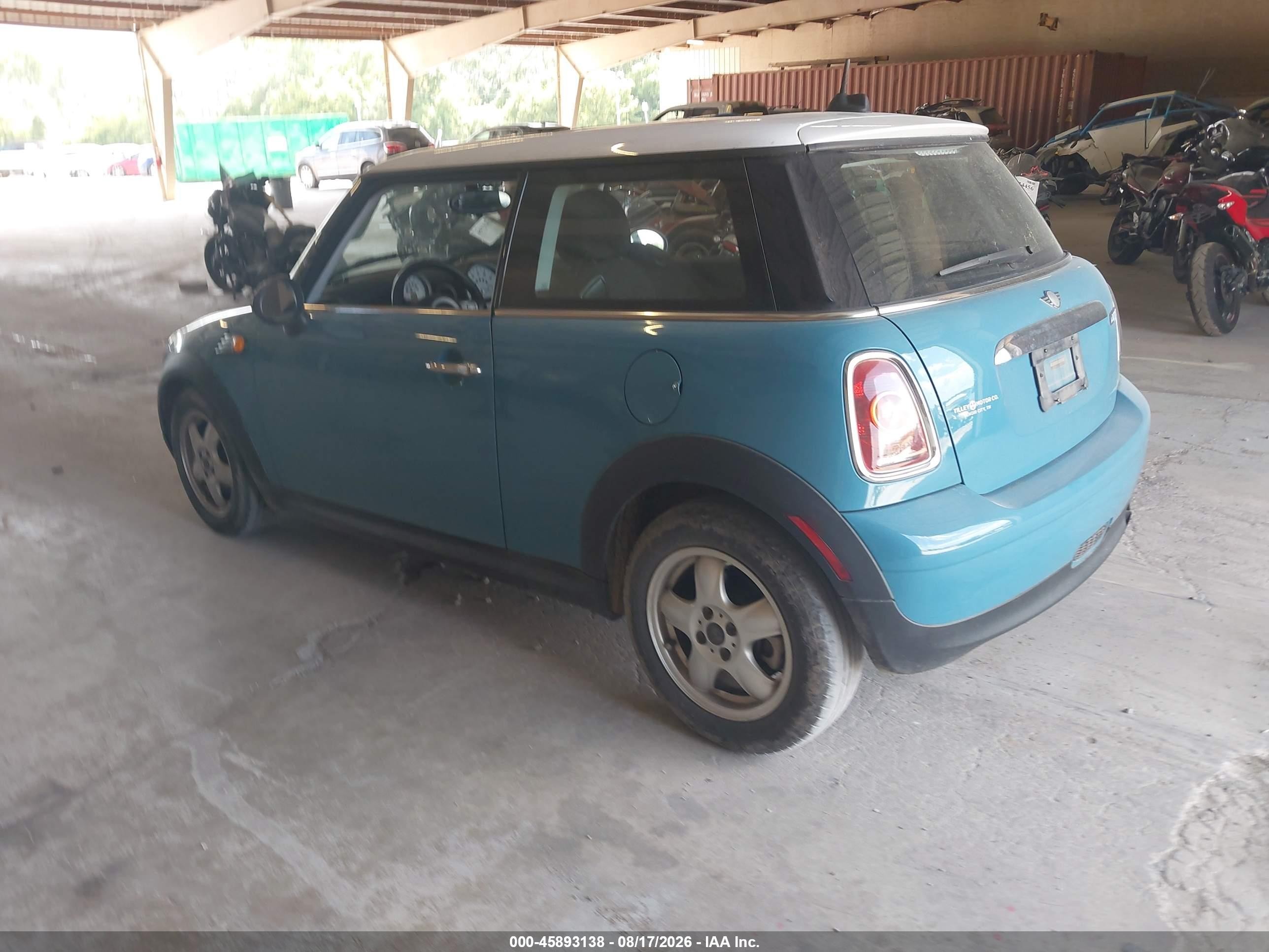 2010 Mini Cooper   Blue vin: WMWMF3C52ATU79091