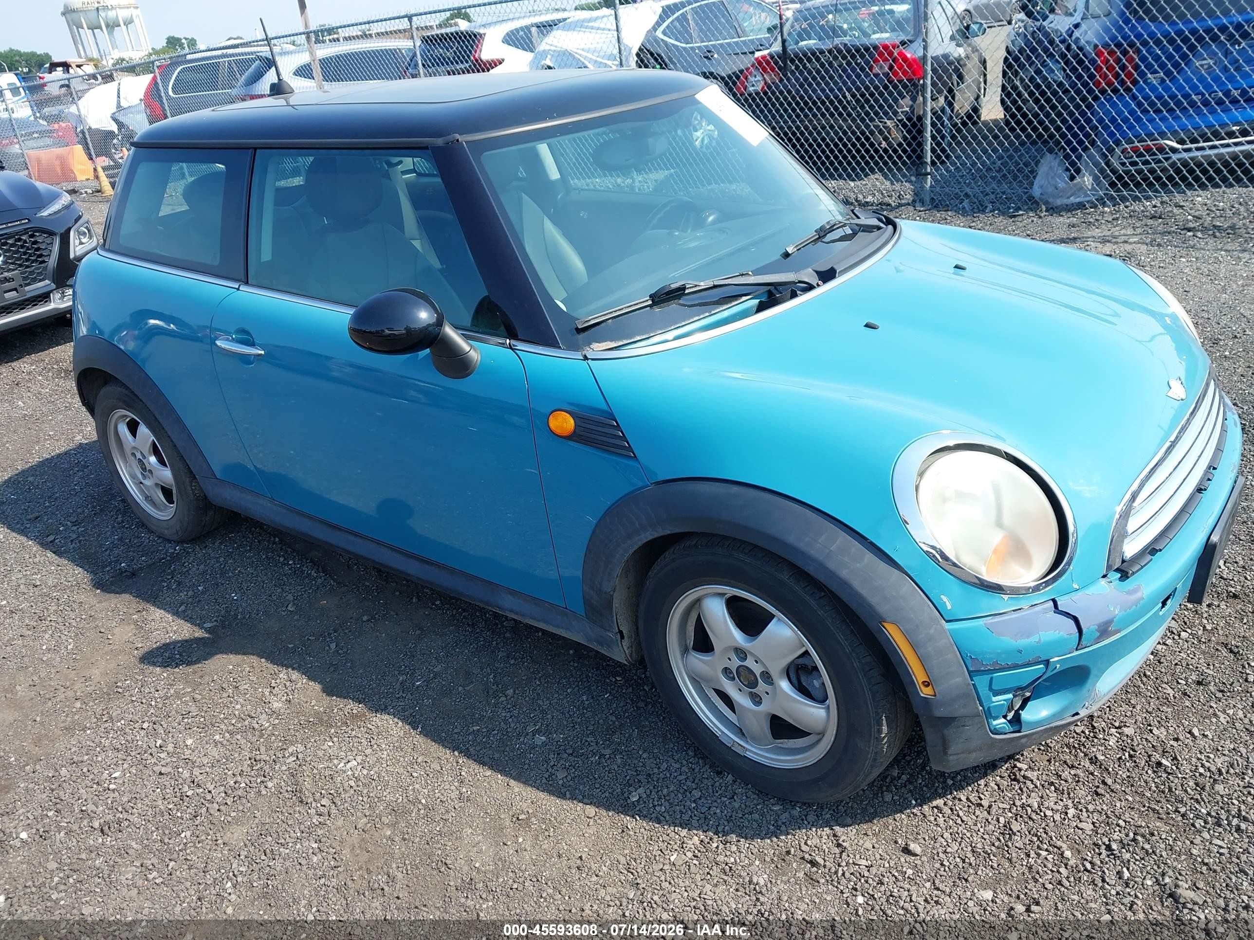 2010 Mini Cooper   Blue vin: WMWMF3C57ATZ61619