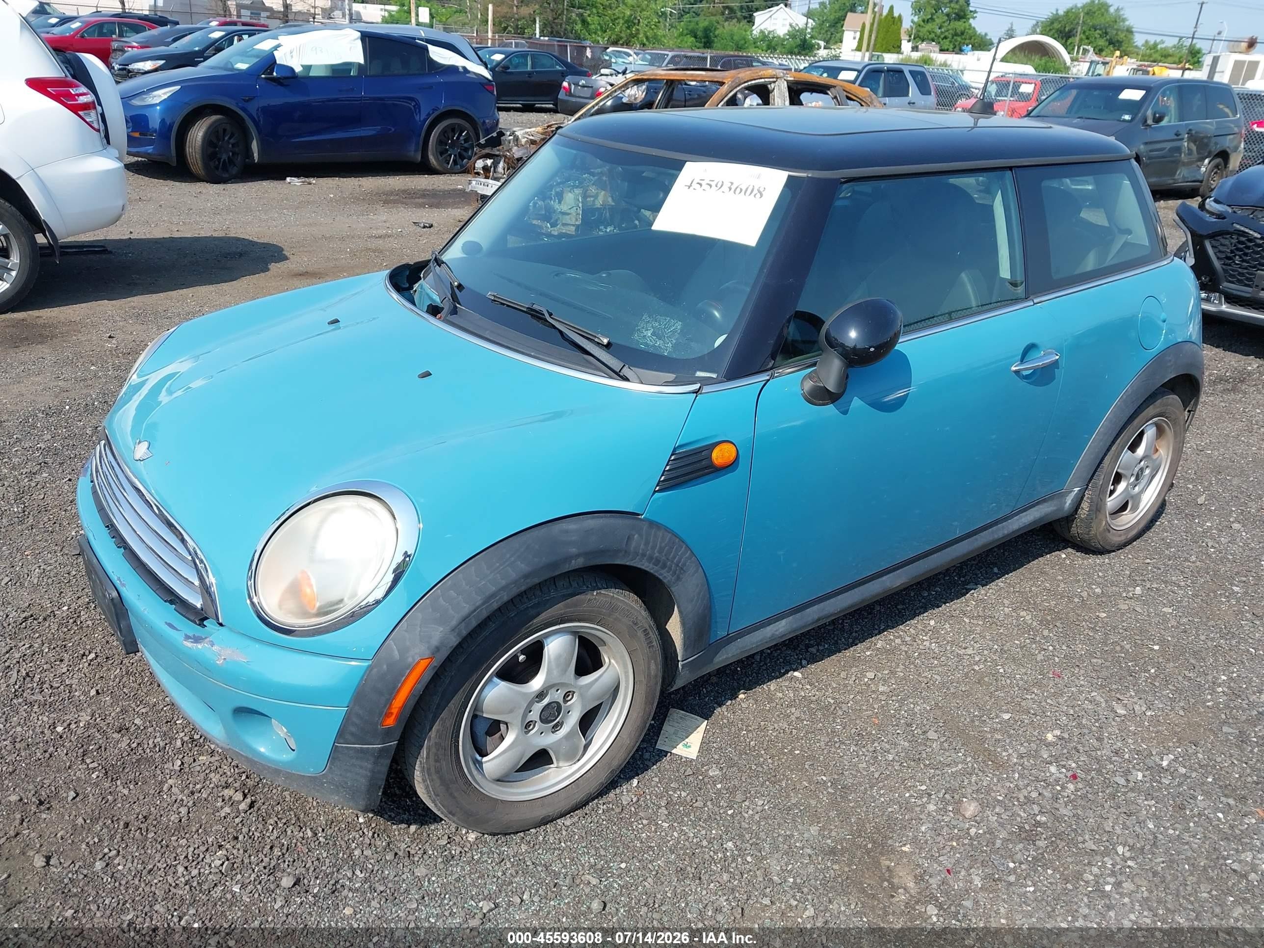 2010 Mini Cooper   Blue vin: WMWMF3C57ATZ61619