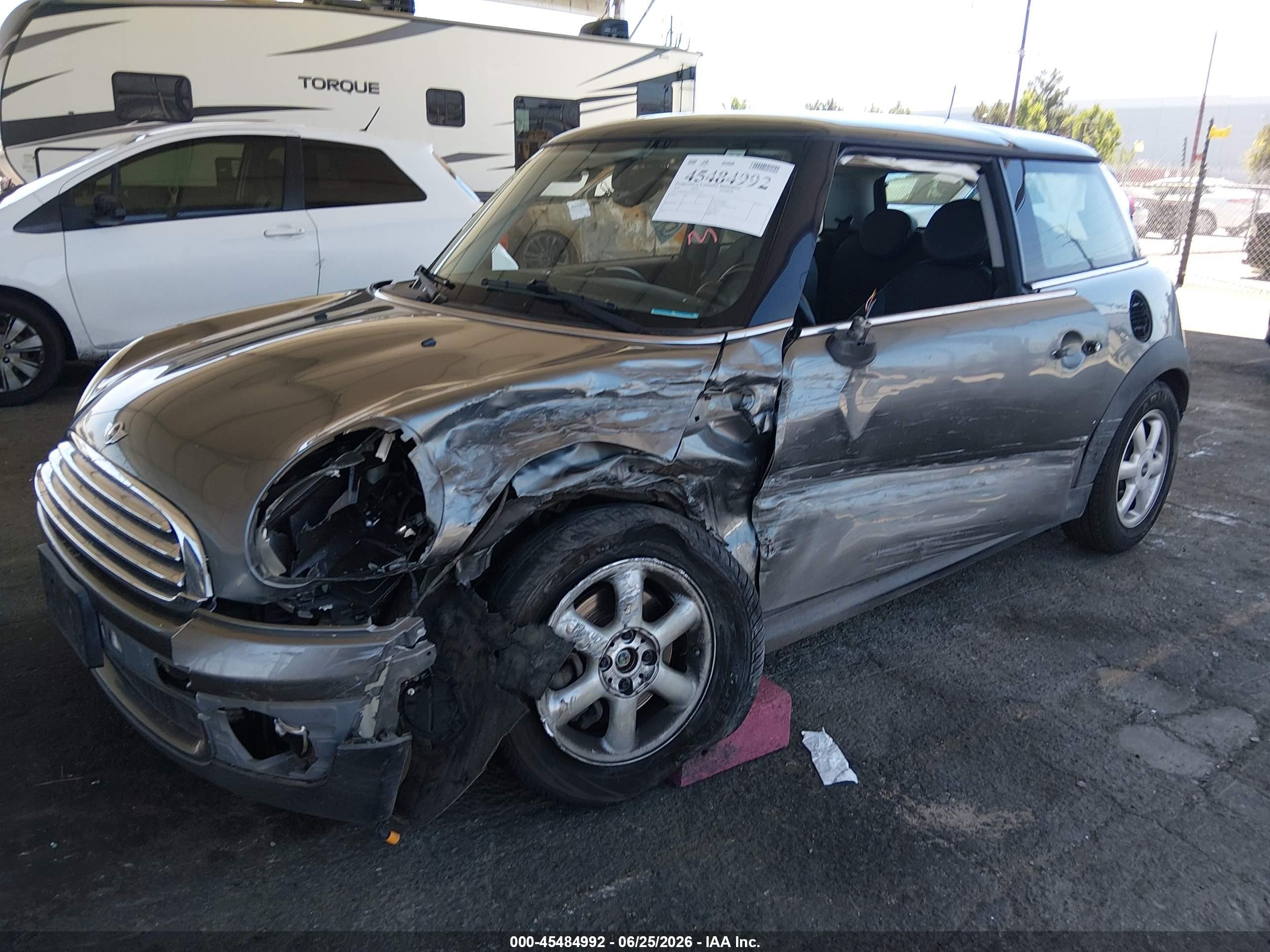 2010 Mini Cooper   Gray vin: WMWMF3C5XATZ24726